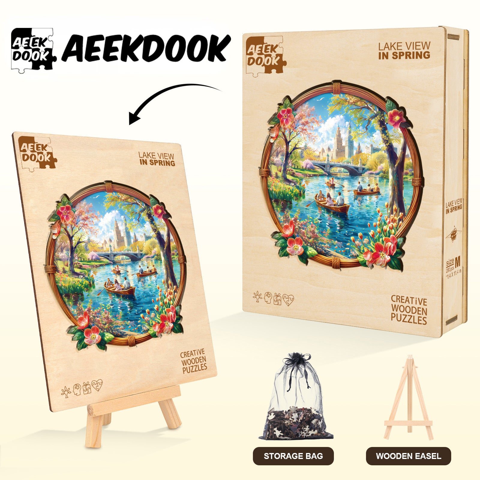 Lake View In Spring Wooden Puzzles for Adults - Aeekdook
