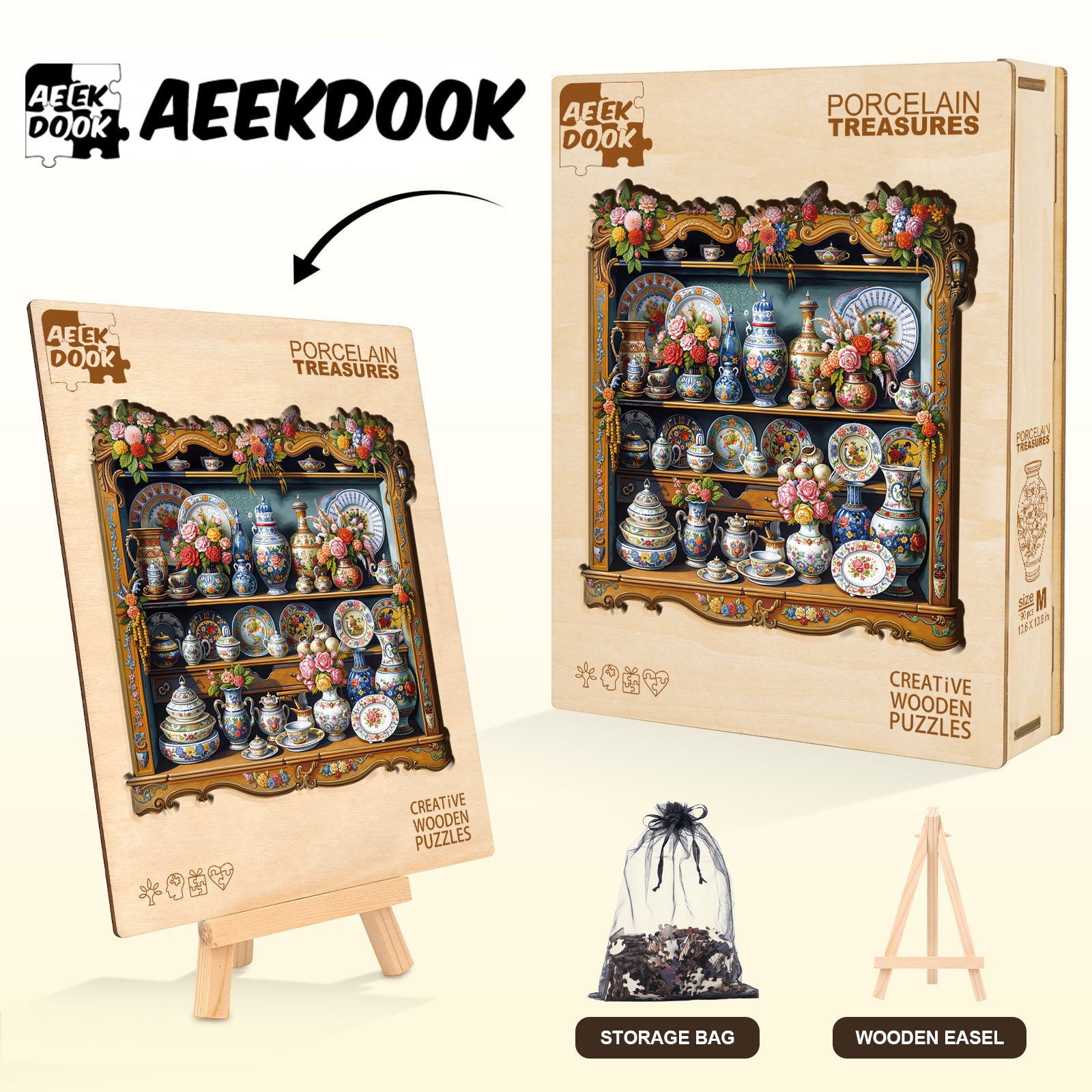 Porcelain Treasures Wooden Puzzles for Adults - Aeekdook