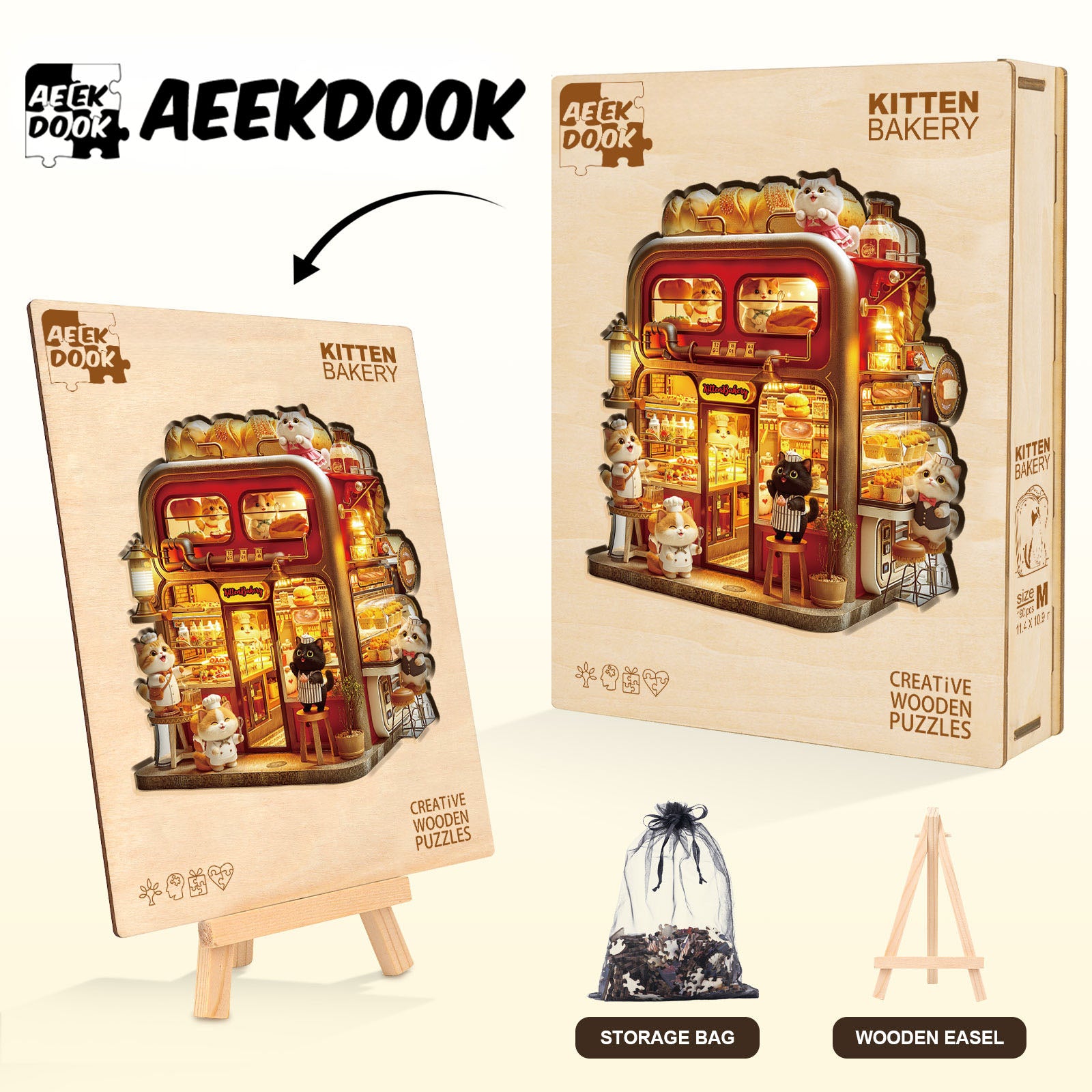 Kittery Bakery Wood Puzzle for Adults - Aeekdook