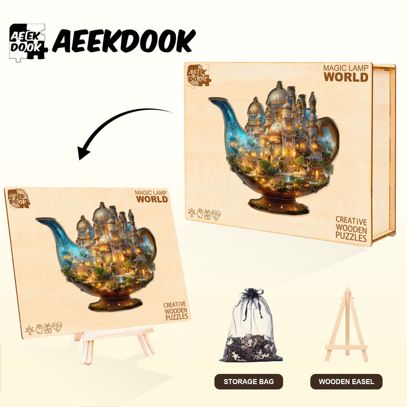 Enchanted Teapot Citadel Wooden Jigsaw Puzzles - Aeekdook