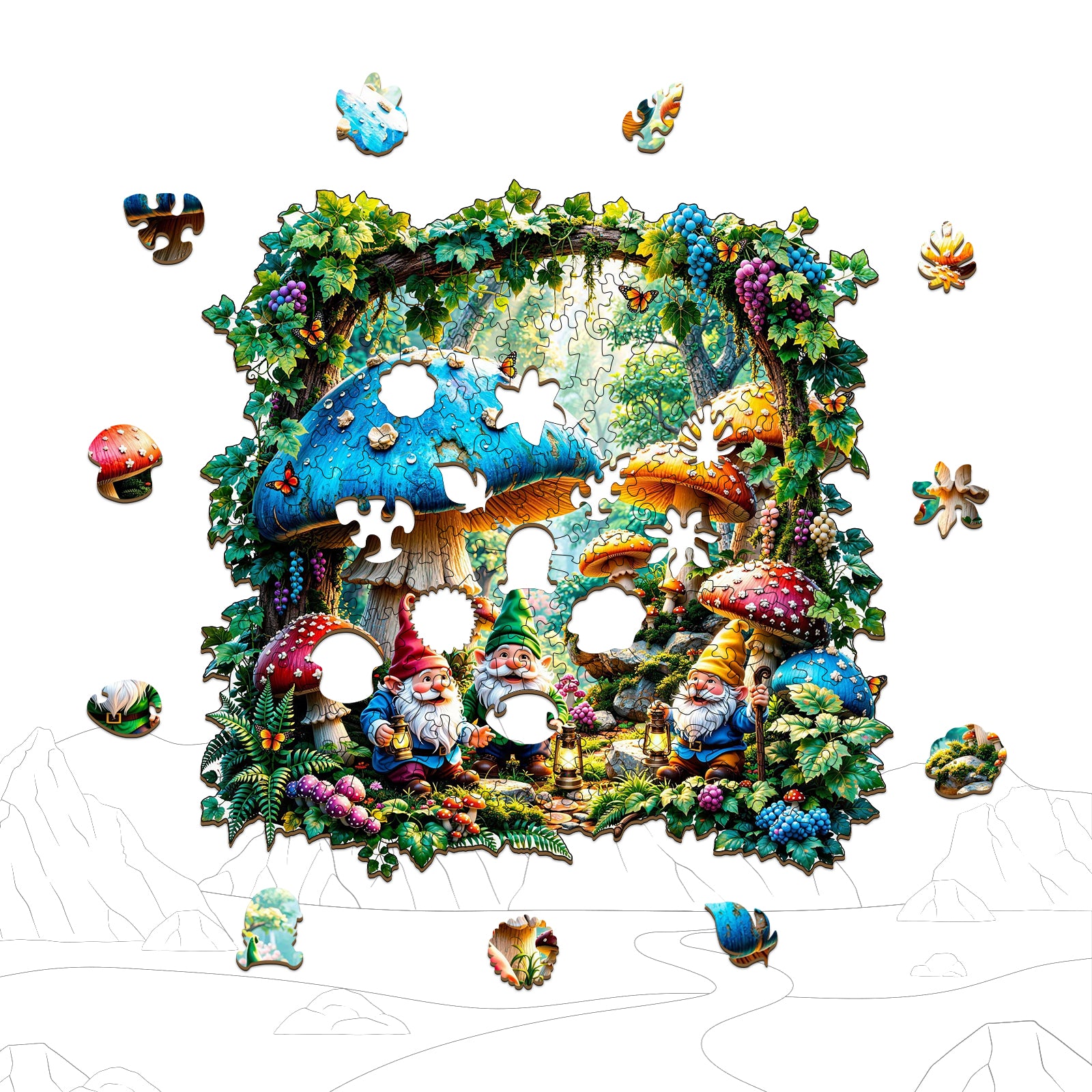 Magic Forest Wooden Jigsaw Puzzles for Adults