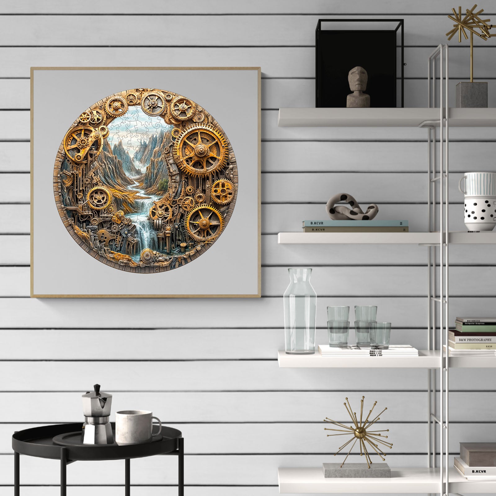 City of Machinery Wood Puzzle Steampunk Industrial - Aeekdook