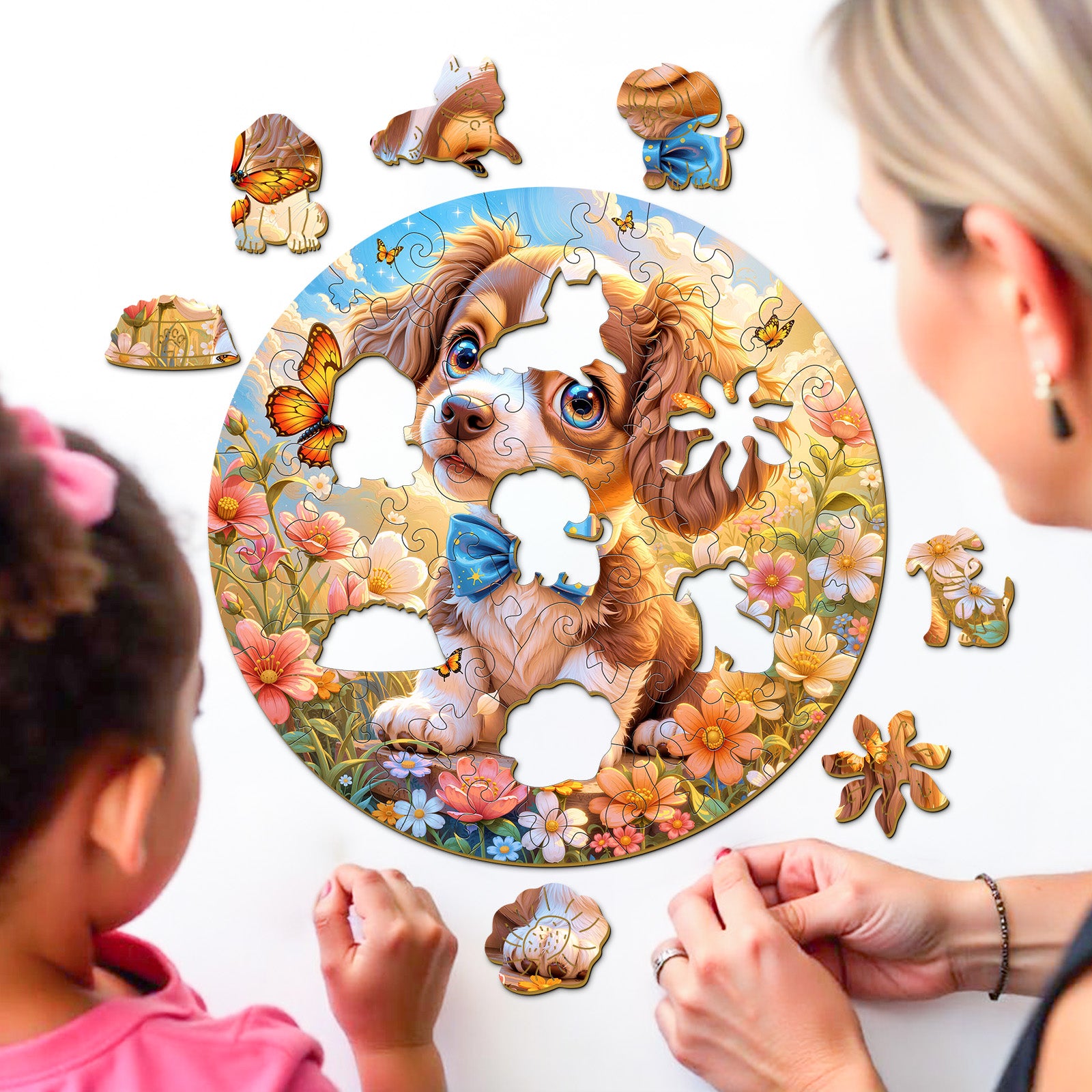 Lovely Dog Puppy Wood Puzzle Toy for Kids - Aeekdook