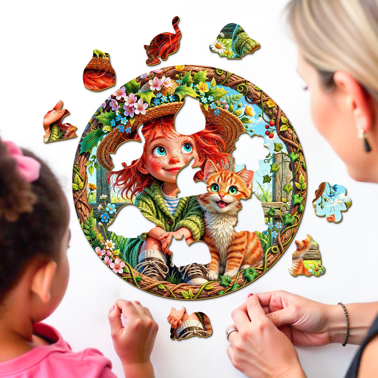 Spring Kitty Friends 50 Pieces Children Puzzles