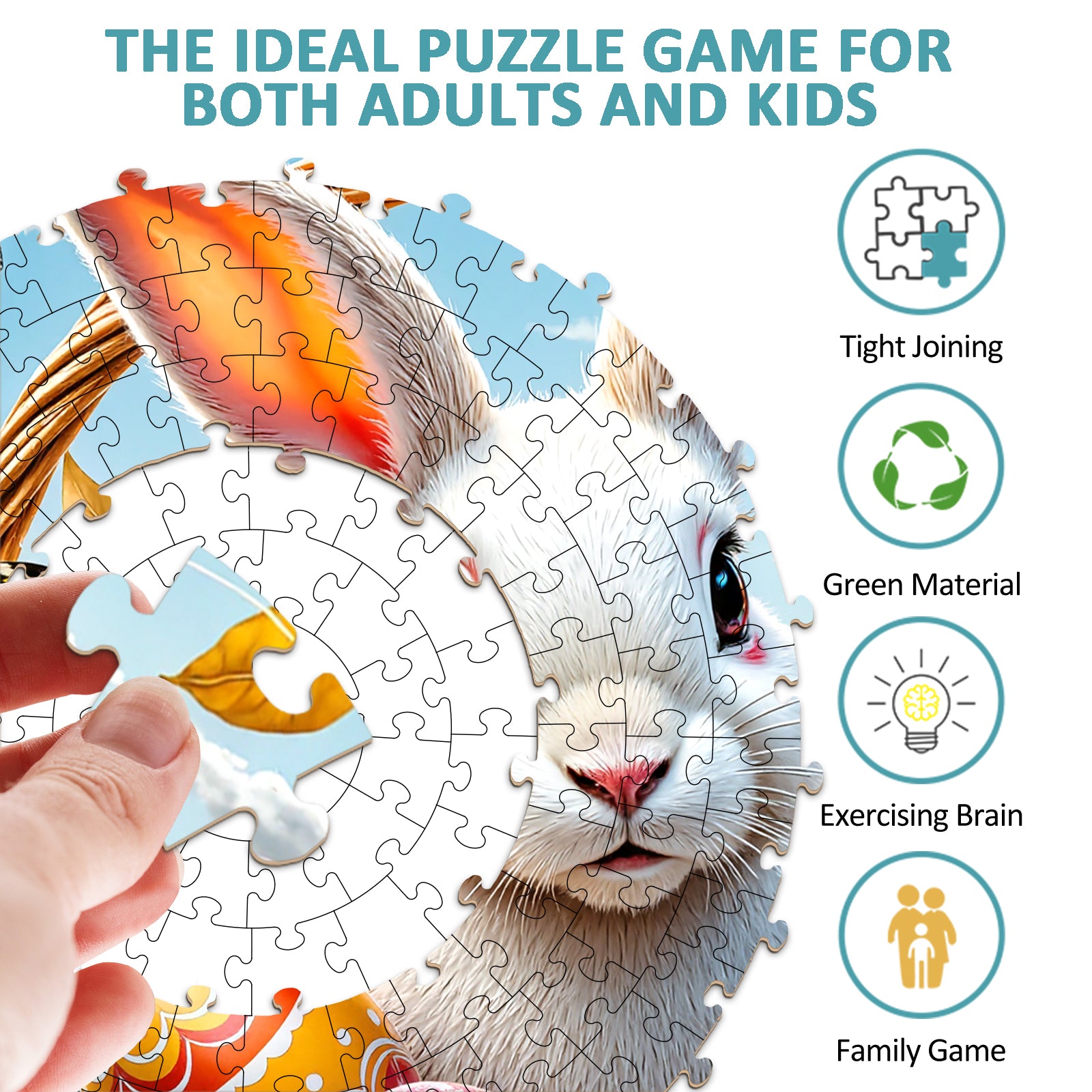 Easter Egg Bunny 1000 Piece Jigsaw Puzzles