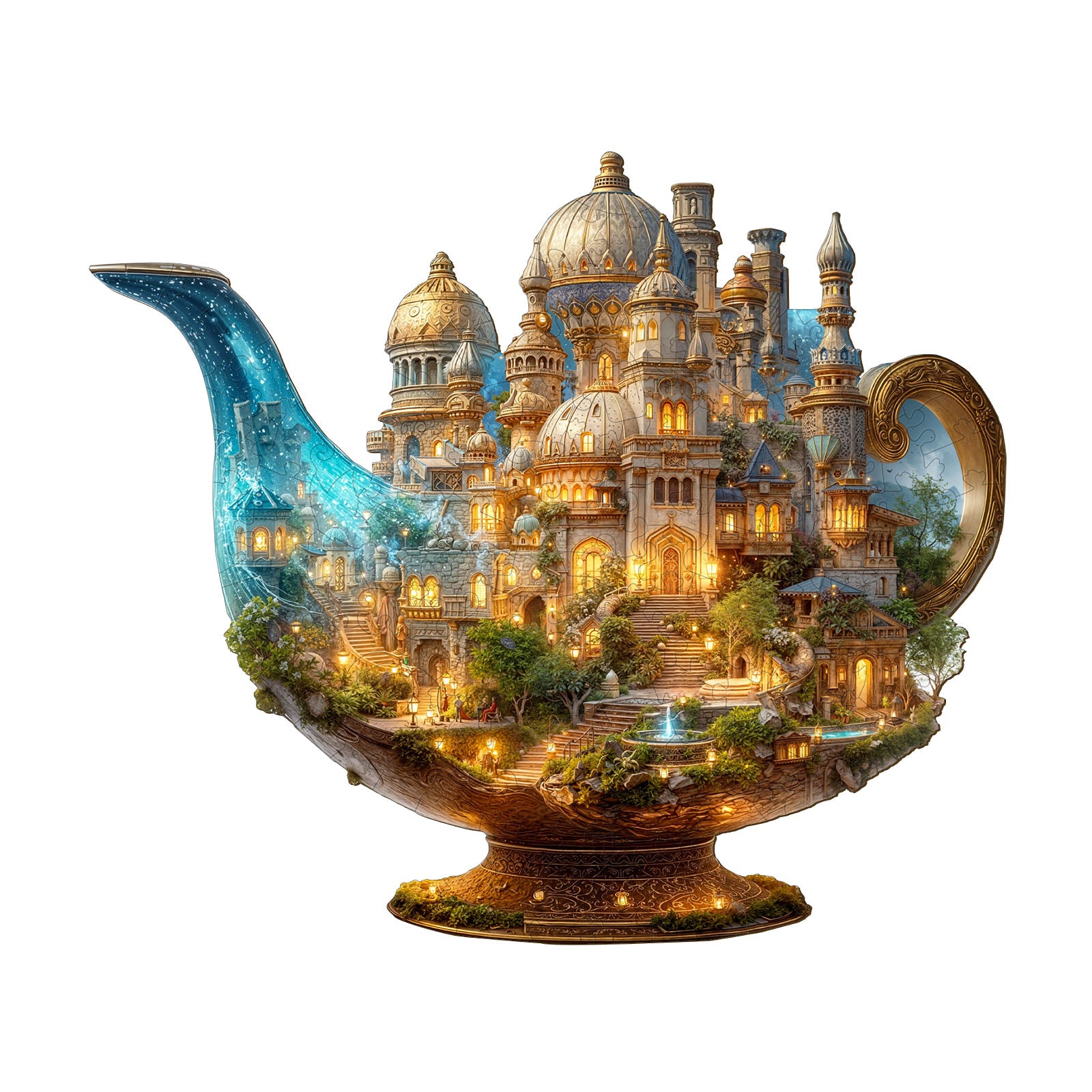 Enchanted Teapot Citadel Wooden Jigsaw Puzzles - Aeekdook