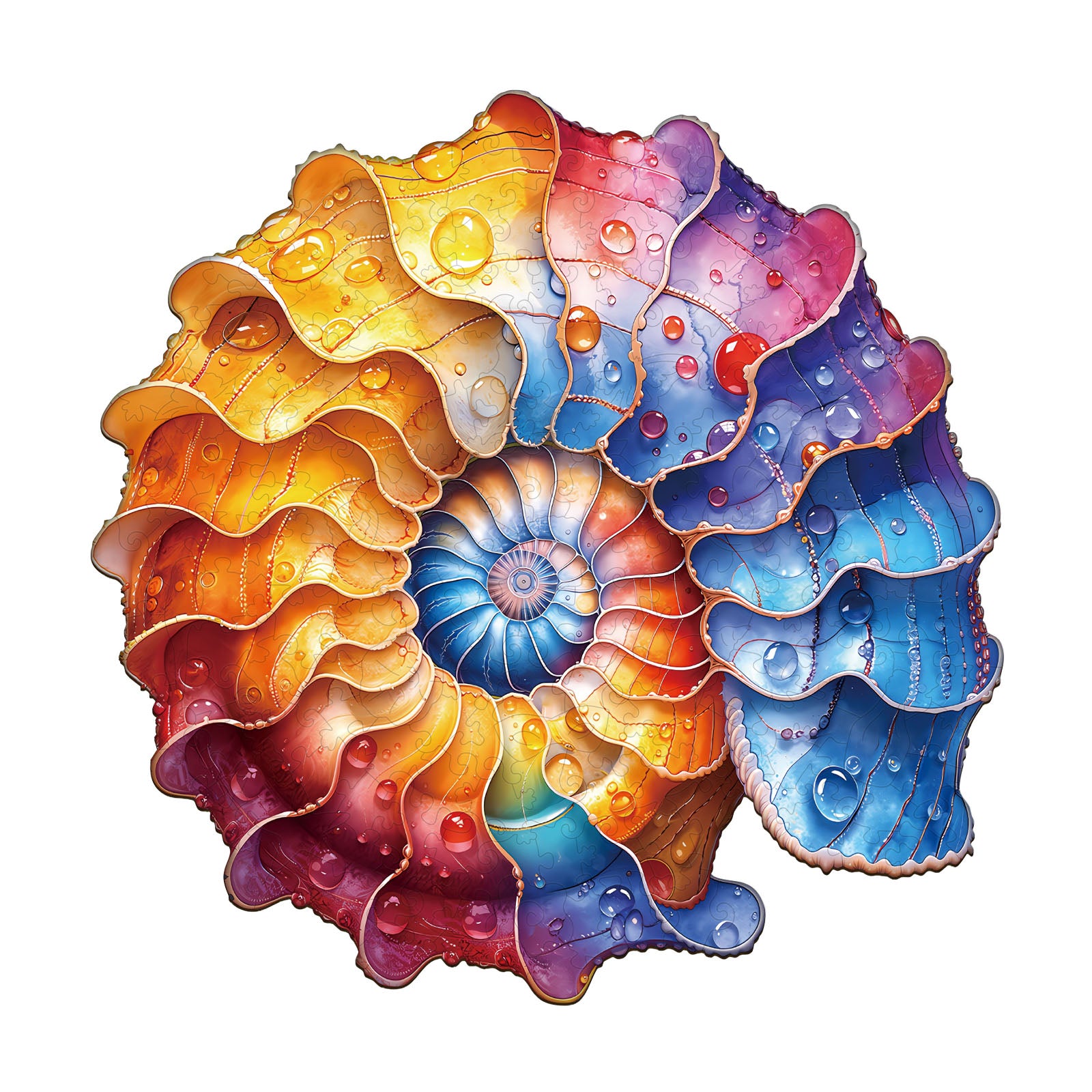 Colorful Nautilus Wooden Jigsaw Puzzles for Adults - Aeekdook