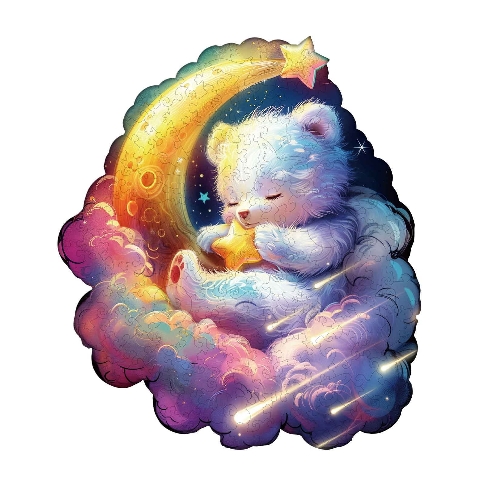 Dreamy Bear Napping Wood Jigsaw Puzzles - Aeekdook