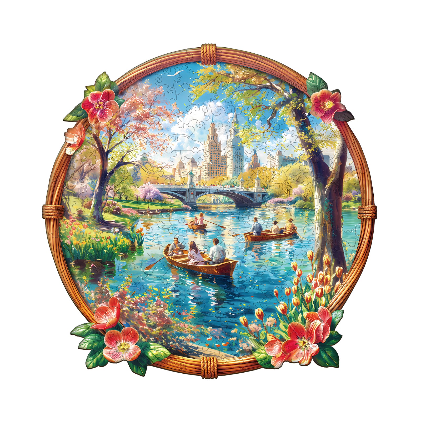 Lake View In Spring Wooden Puzzles for Adults