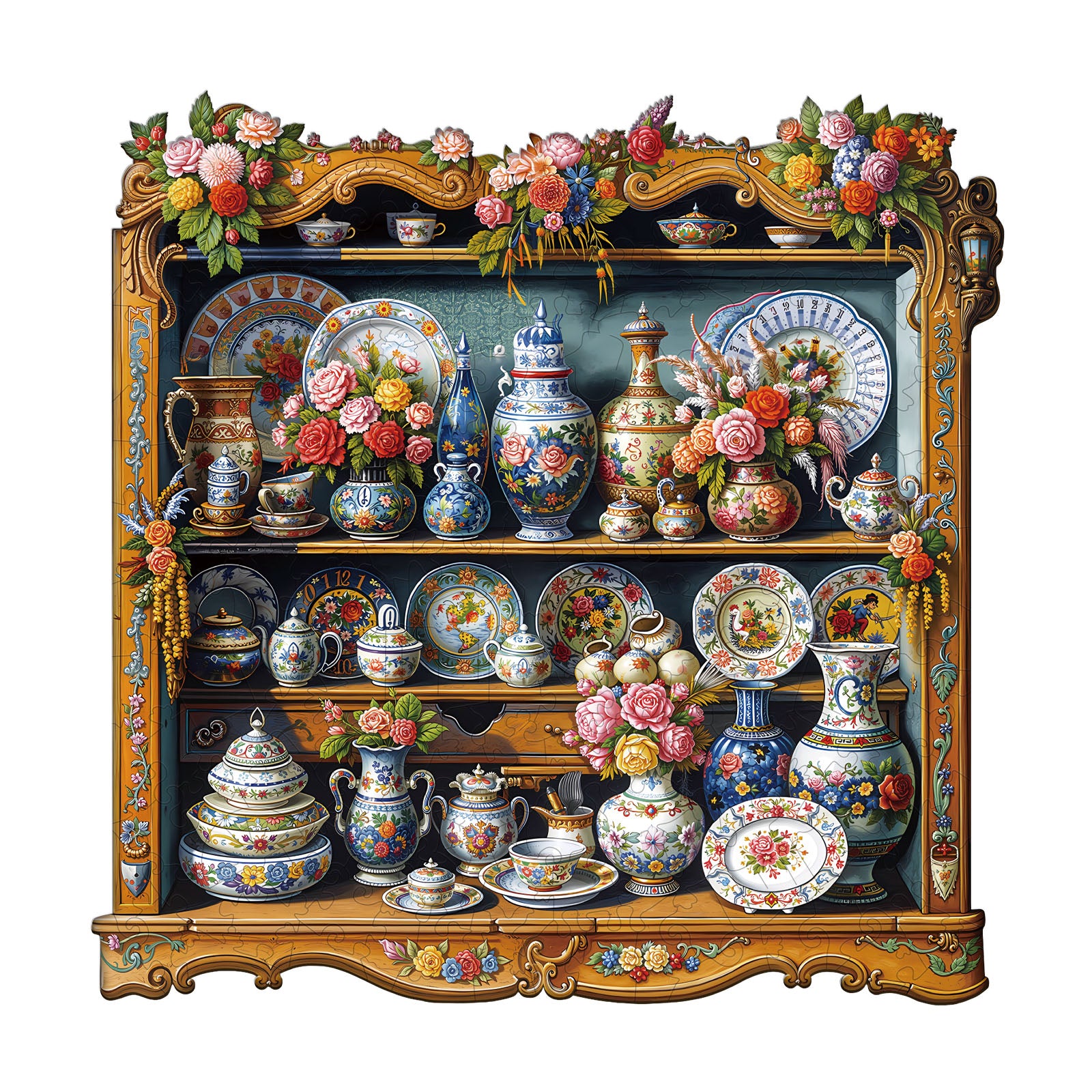 Porcelain Treasures Wooden Puzzles for Adults - Aeekdook