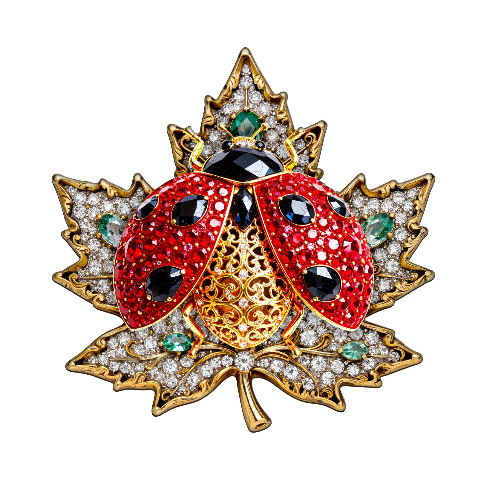 Gem Ladybug Wood Puzzles for Adults