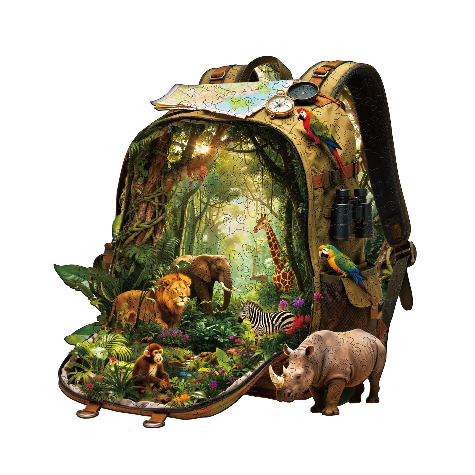 Peak African Safari Wooden Puzzle for Adults