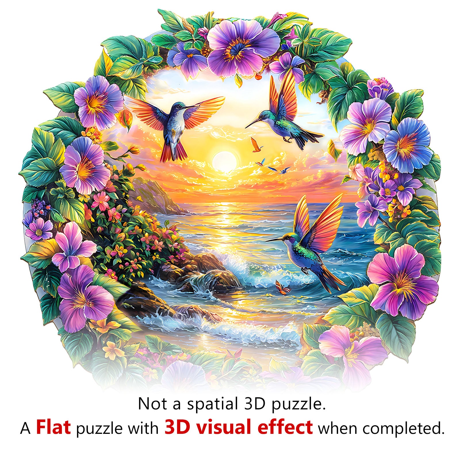 Resort Beach 3D Wood Puzzle Tropical Summer Decor - Aeekdook