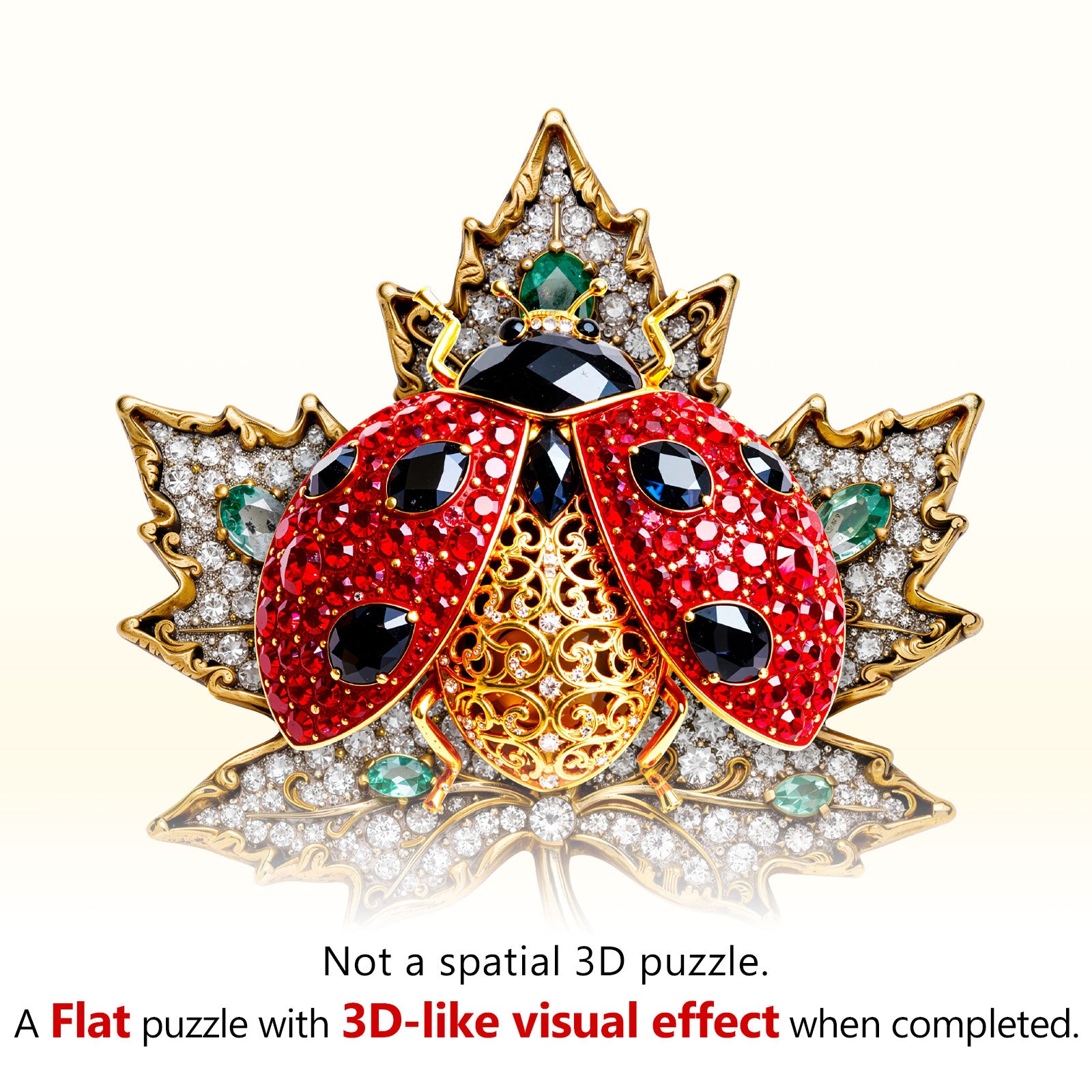 Gem Ladybug Wood Puzzles for Adults - Aeekdook