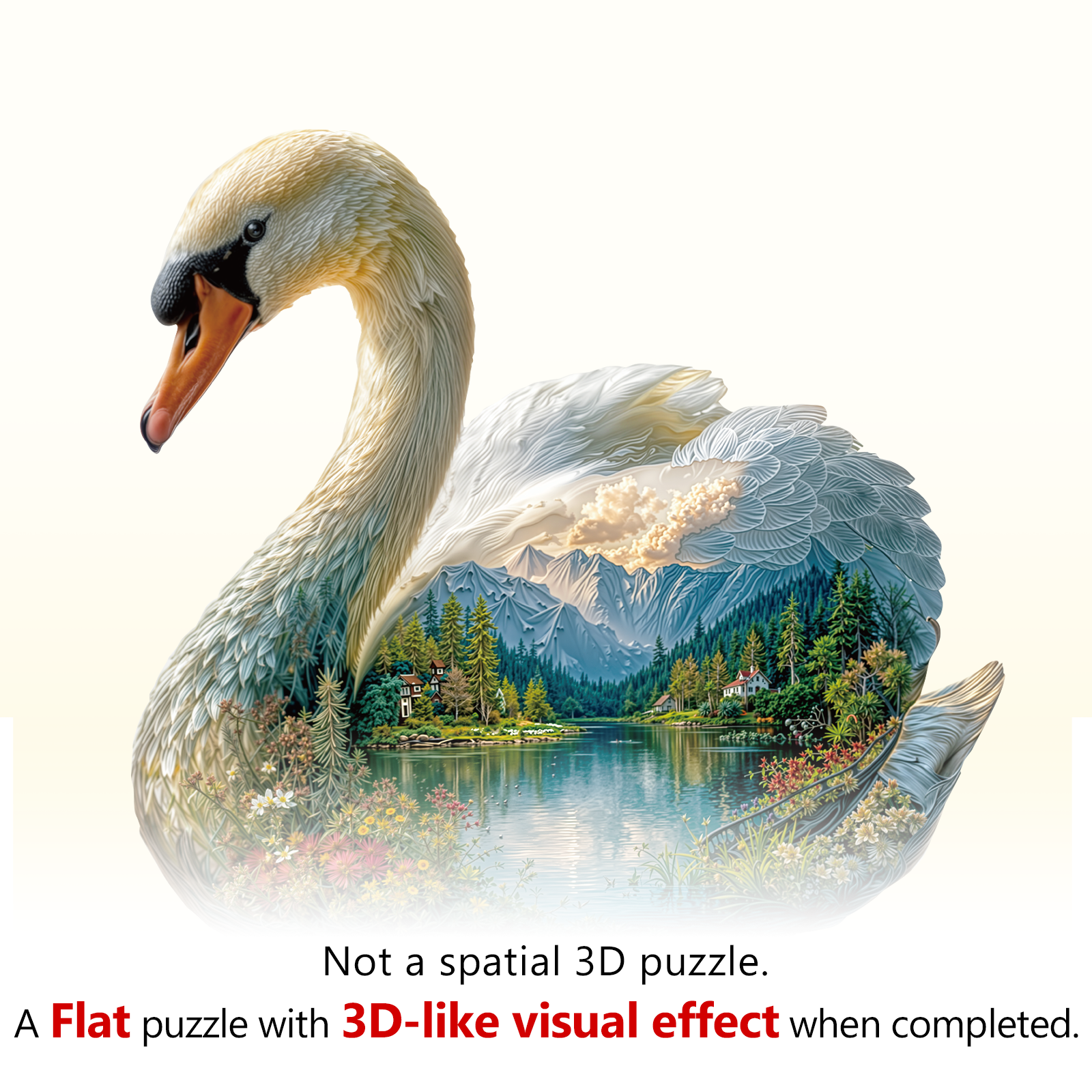 Swan Dream Wooden Jigsaw Puzzles - Aeekdook