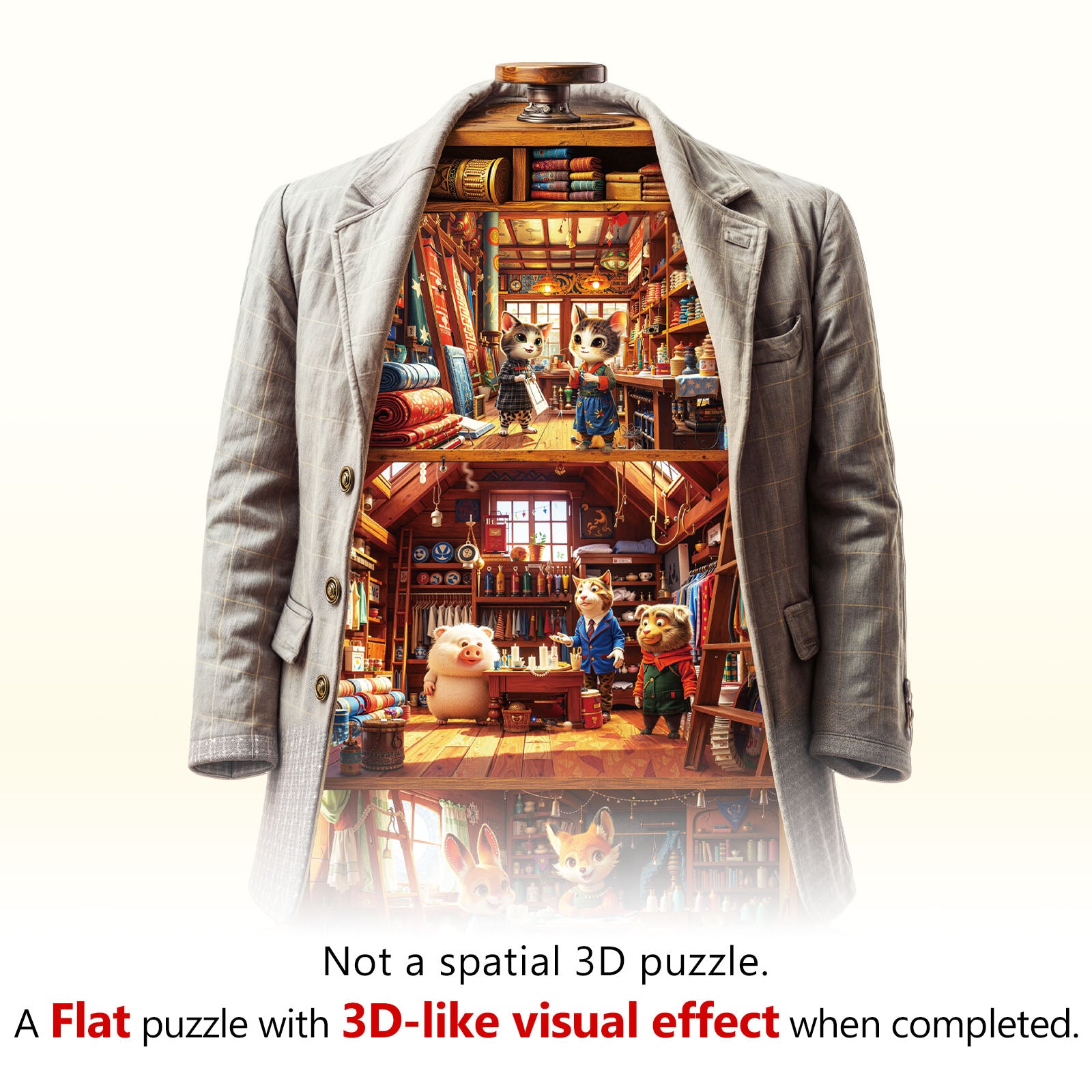 Blissful Wardrobe Wood Puzzles for Adults - Aeekdook