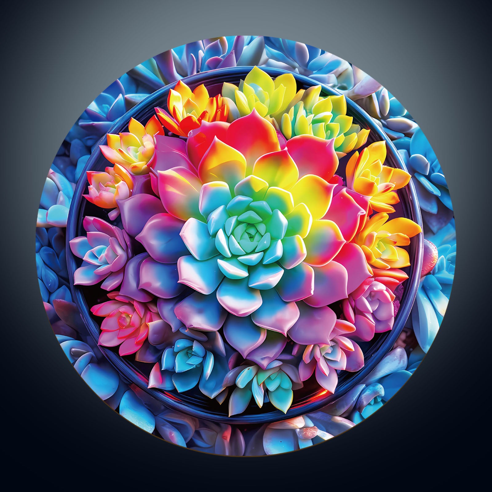 Succulent Plants Wood Puzzle Desert Nature Decor - Aeekdook