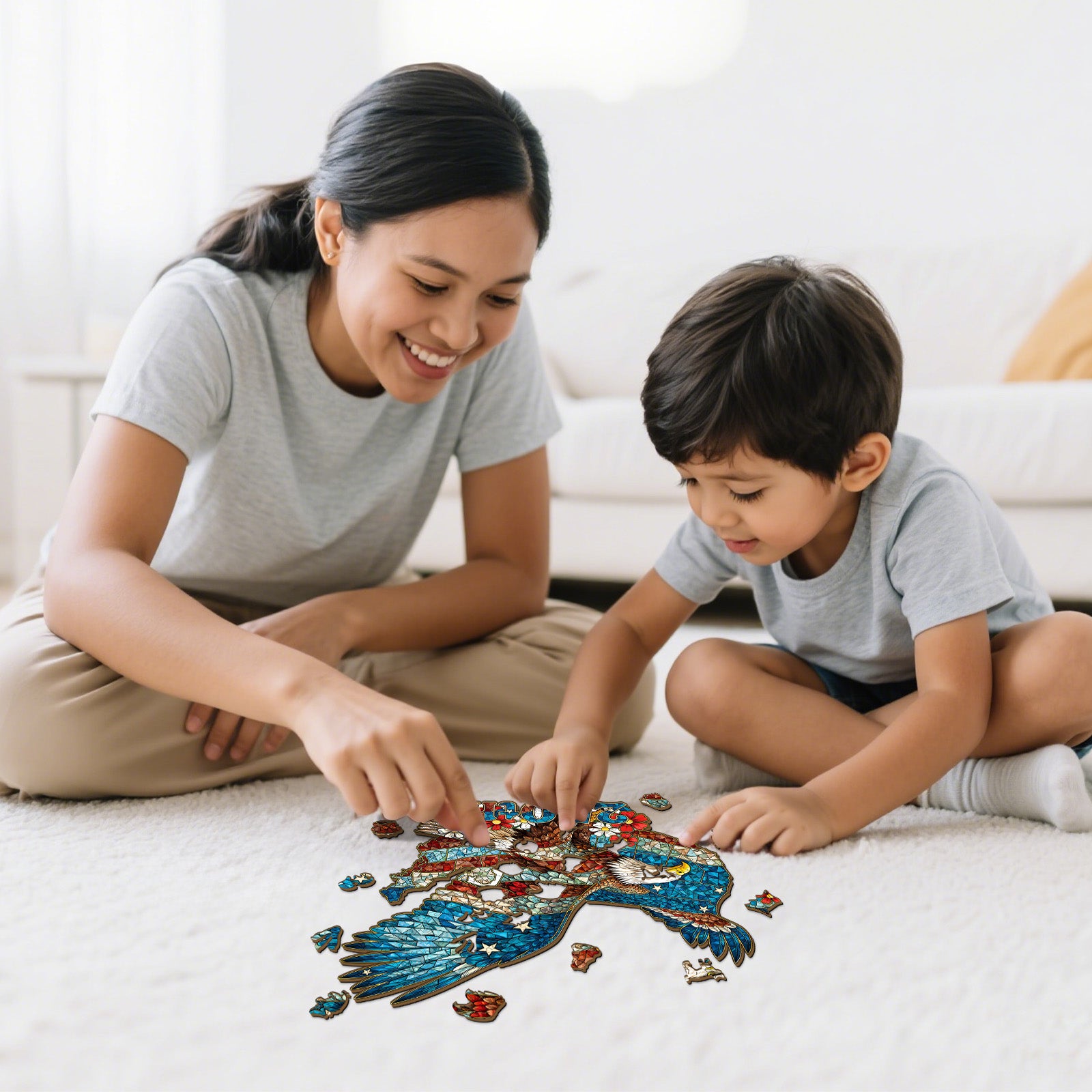 Stained Glass 250th USA Wooden Puzzles for Adults