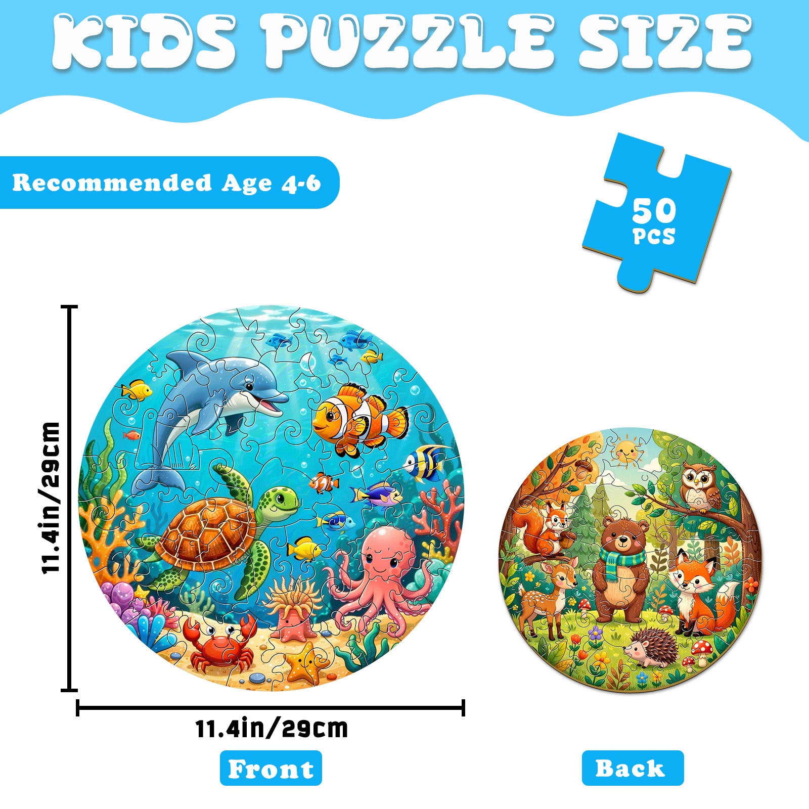 Forests and Oceans Wooden Puzzle for Toddlers