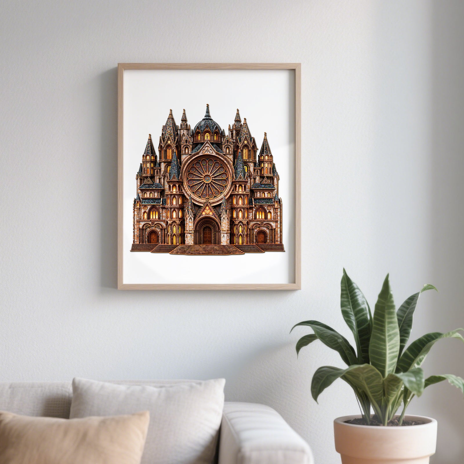 Gothic Church Wooden Puzzles for Adults