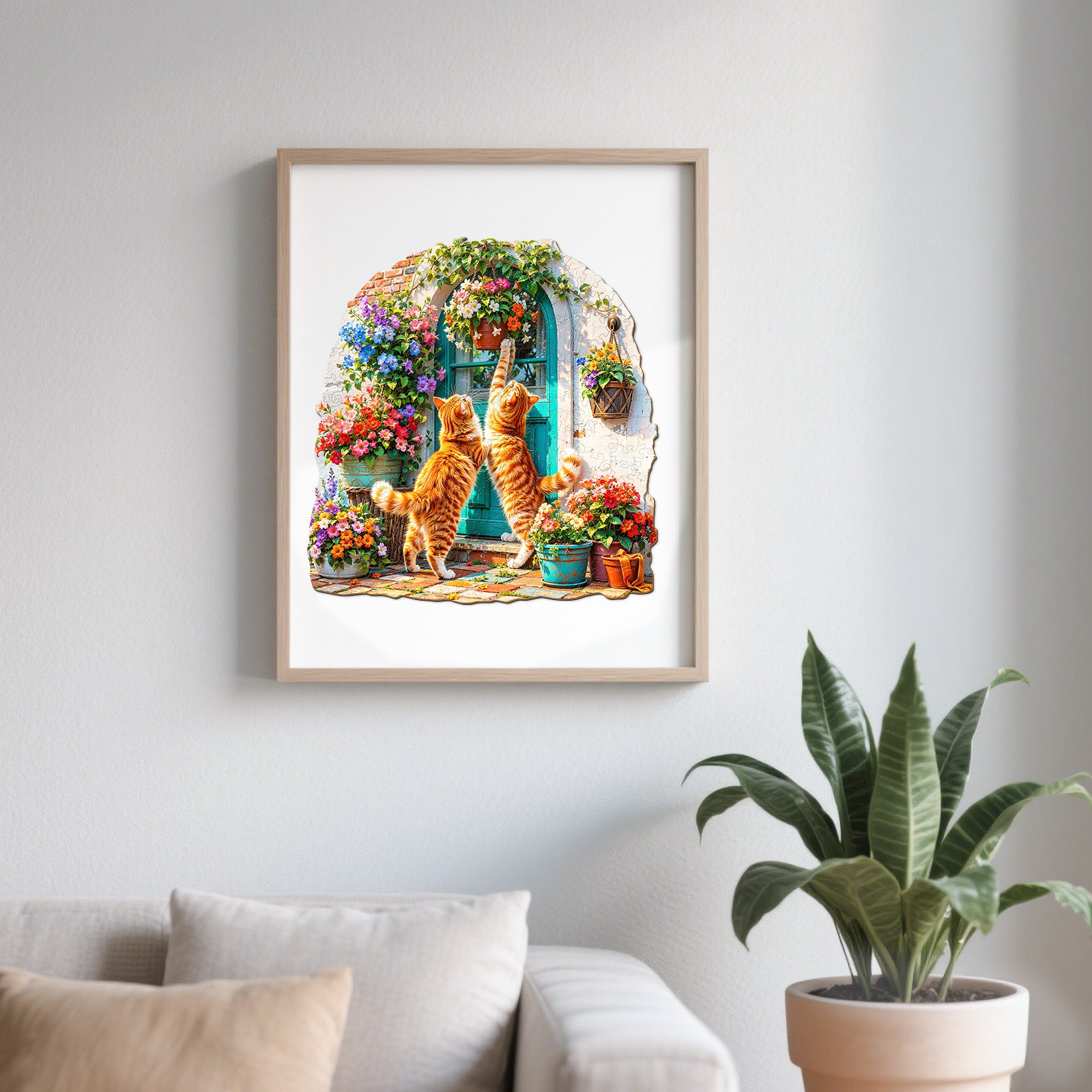 Cats and Flowers Wooden Jigsaw Puzzles for Adults