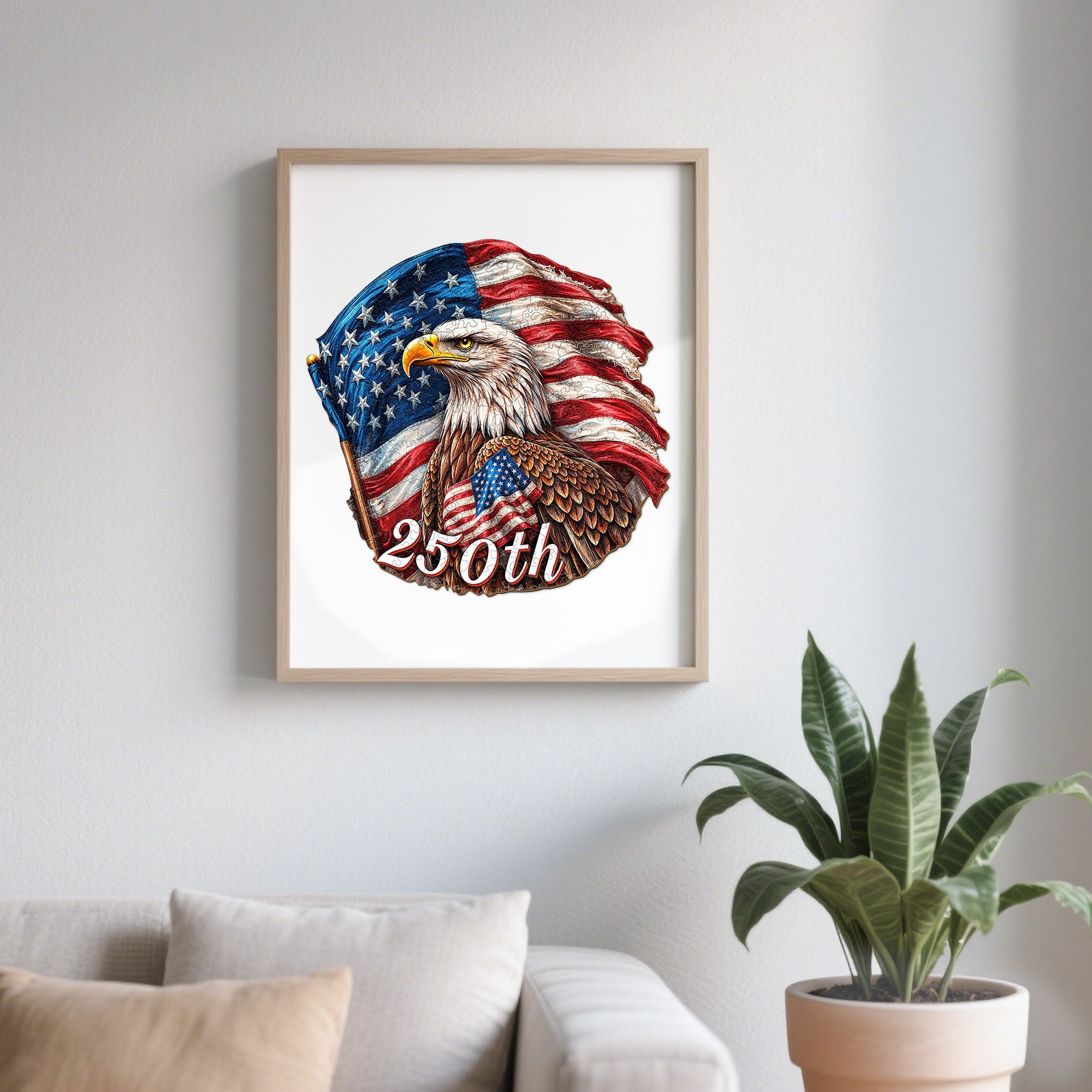 250th America Patriotic Wooden Jigsaw Puzzles for Adults