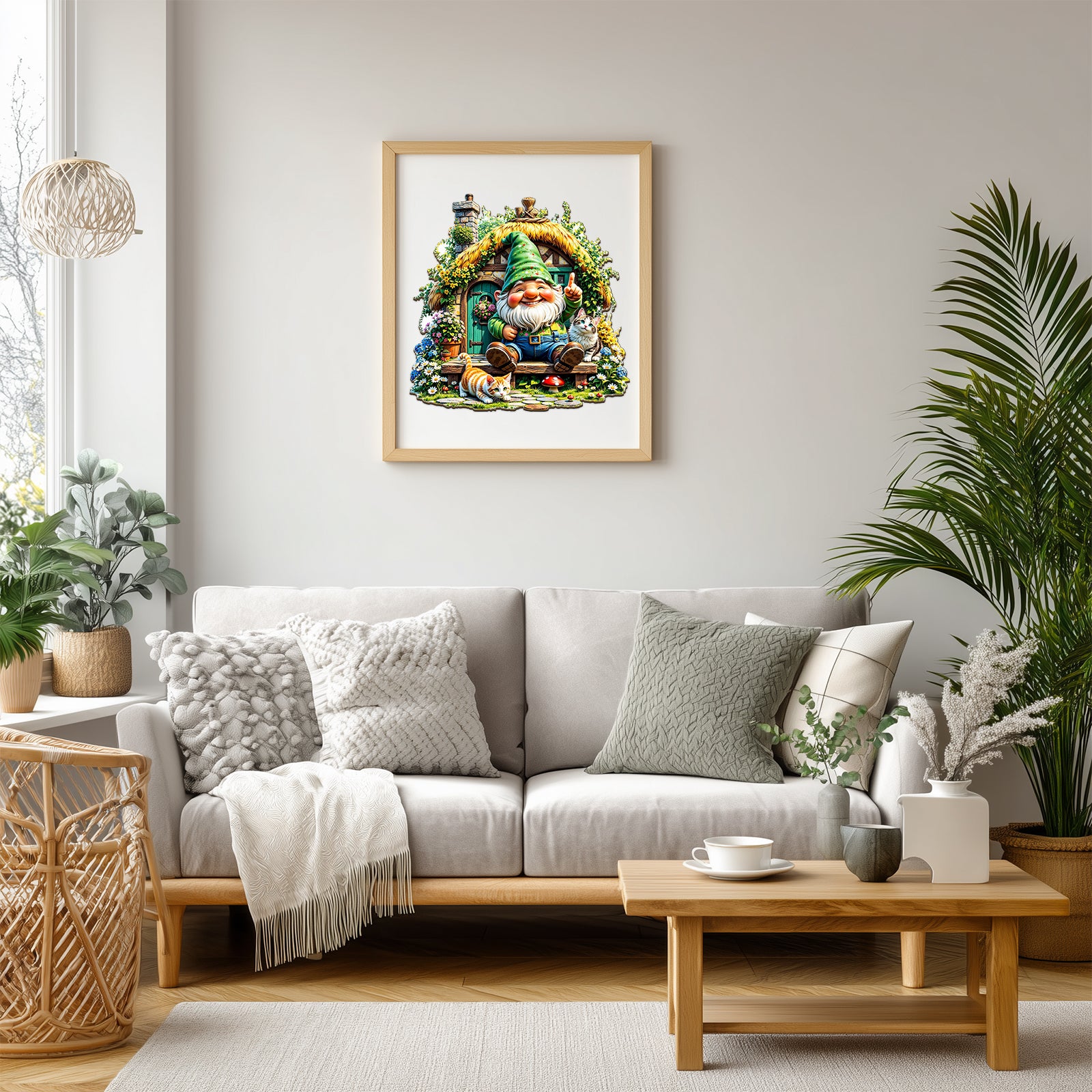 Double-sided Gnome Wooden Jigsaw Puzzles