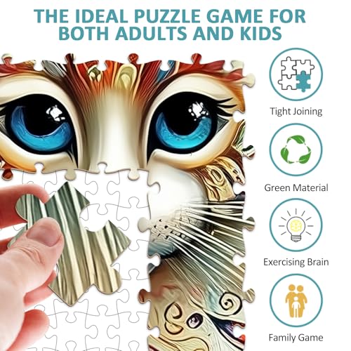 Garden Cat 1000 Piece Wood Puzzle Adult Brain Teaser - Aeekdook