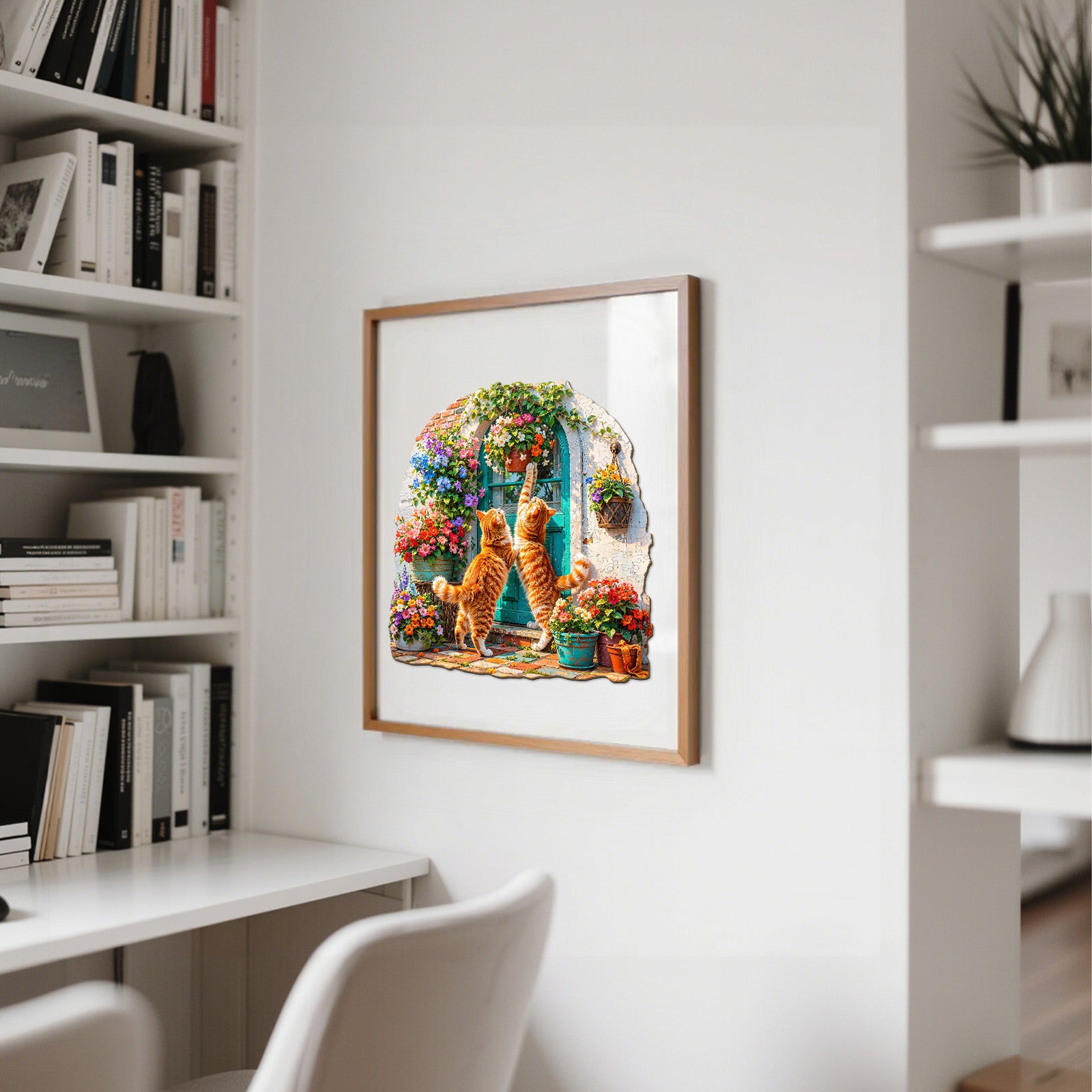 Cats and Flowers Wooden Jigsaw Puzzles for Adults