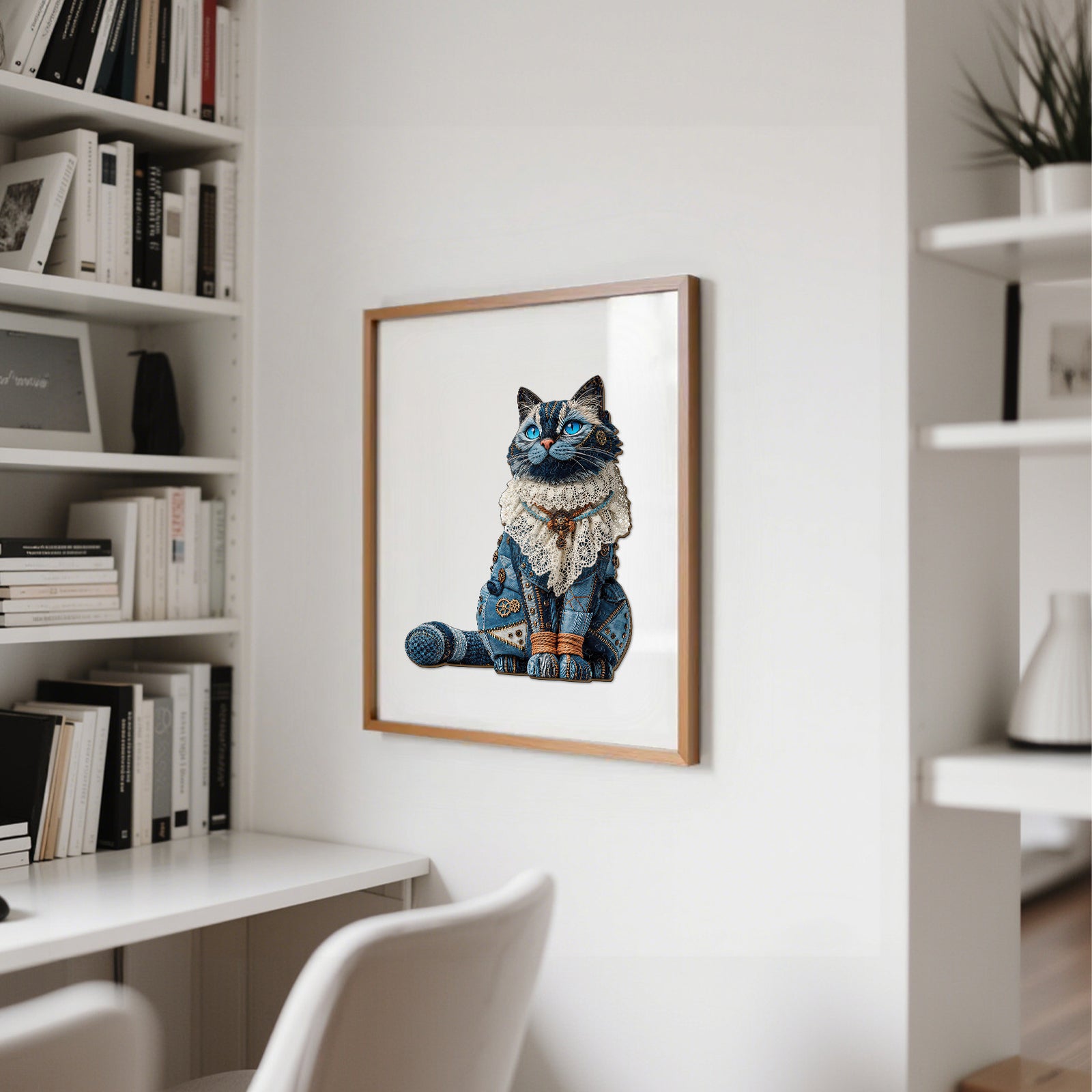 Denim Ragdoll Cat Unique Wooden Puzzles