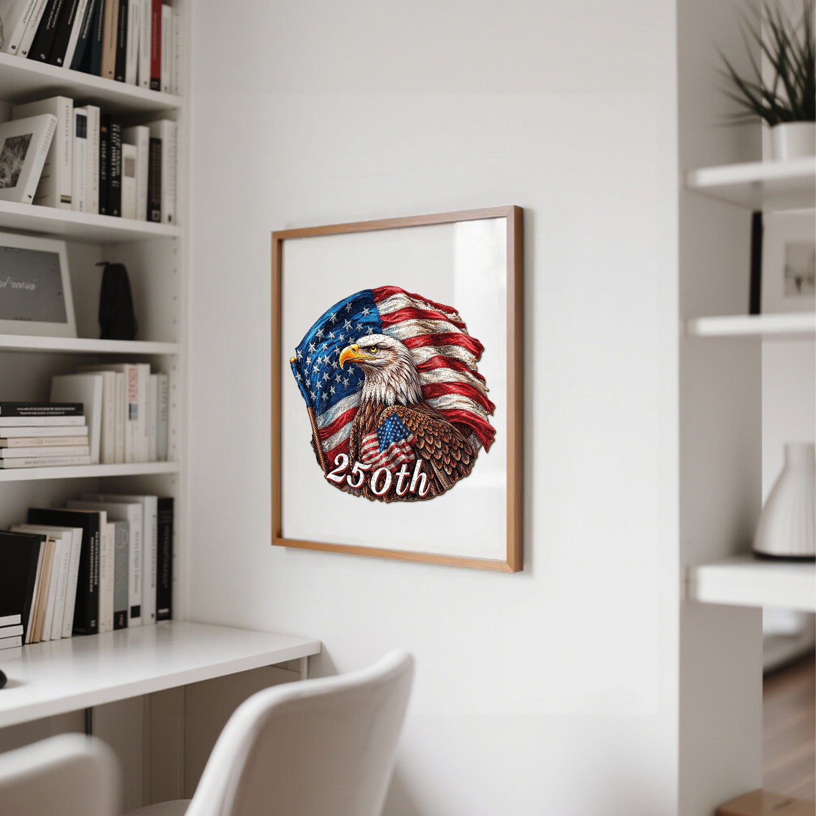 250th America Patriotic Wooden Jigsaw Puzzles for Adults
