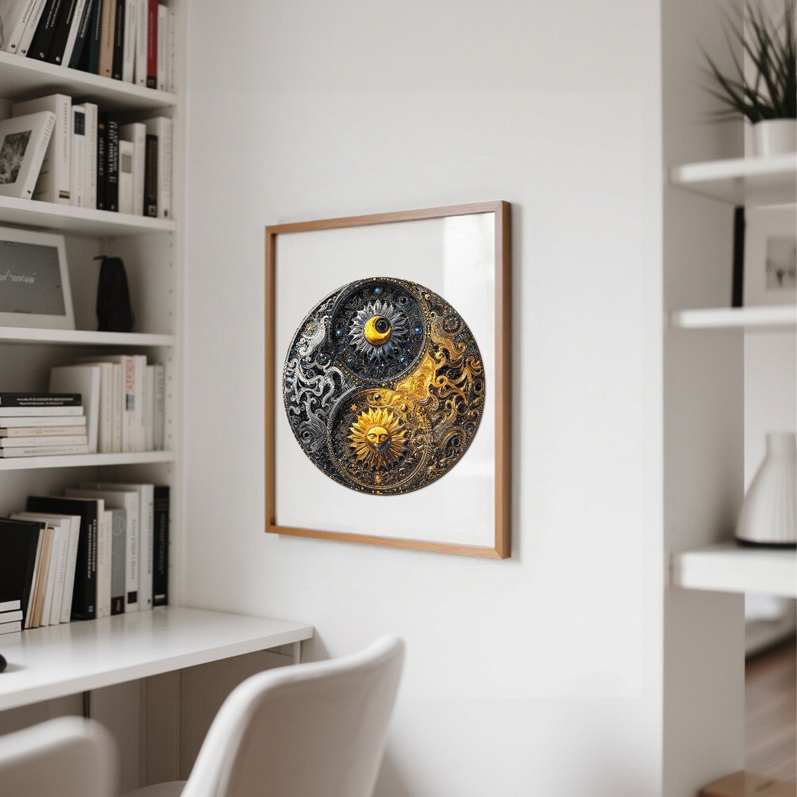 Yin-Yang Sun Moon Unique Wooden Puzzles