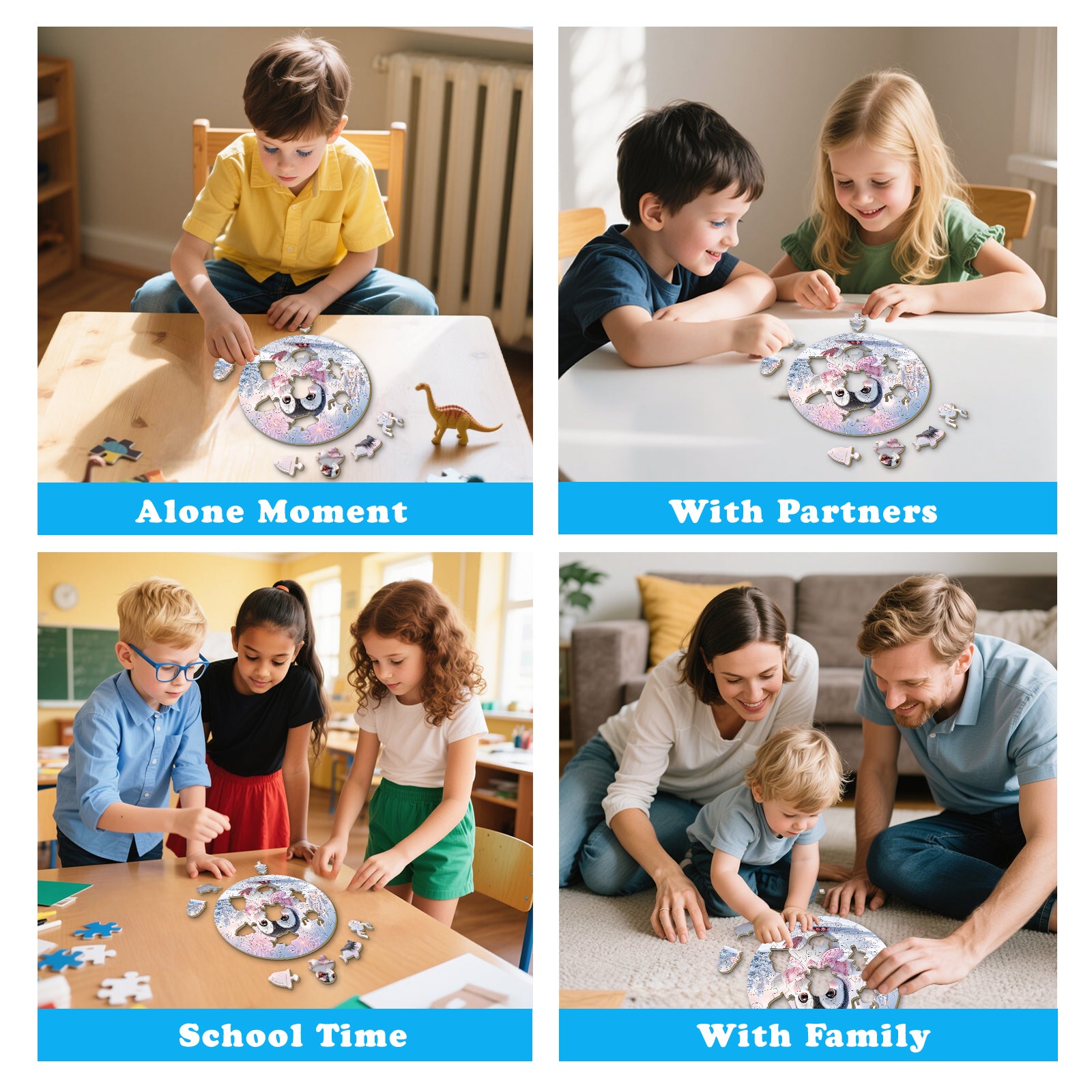 Fairy Penguin Arctic Wooden Puzzle for Children - Aeekdook