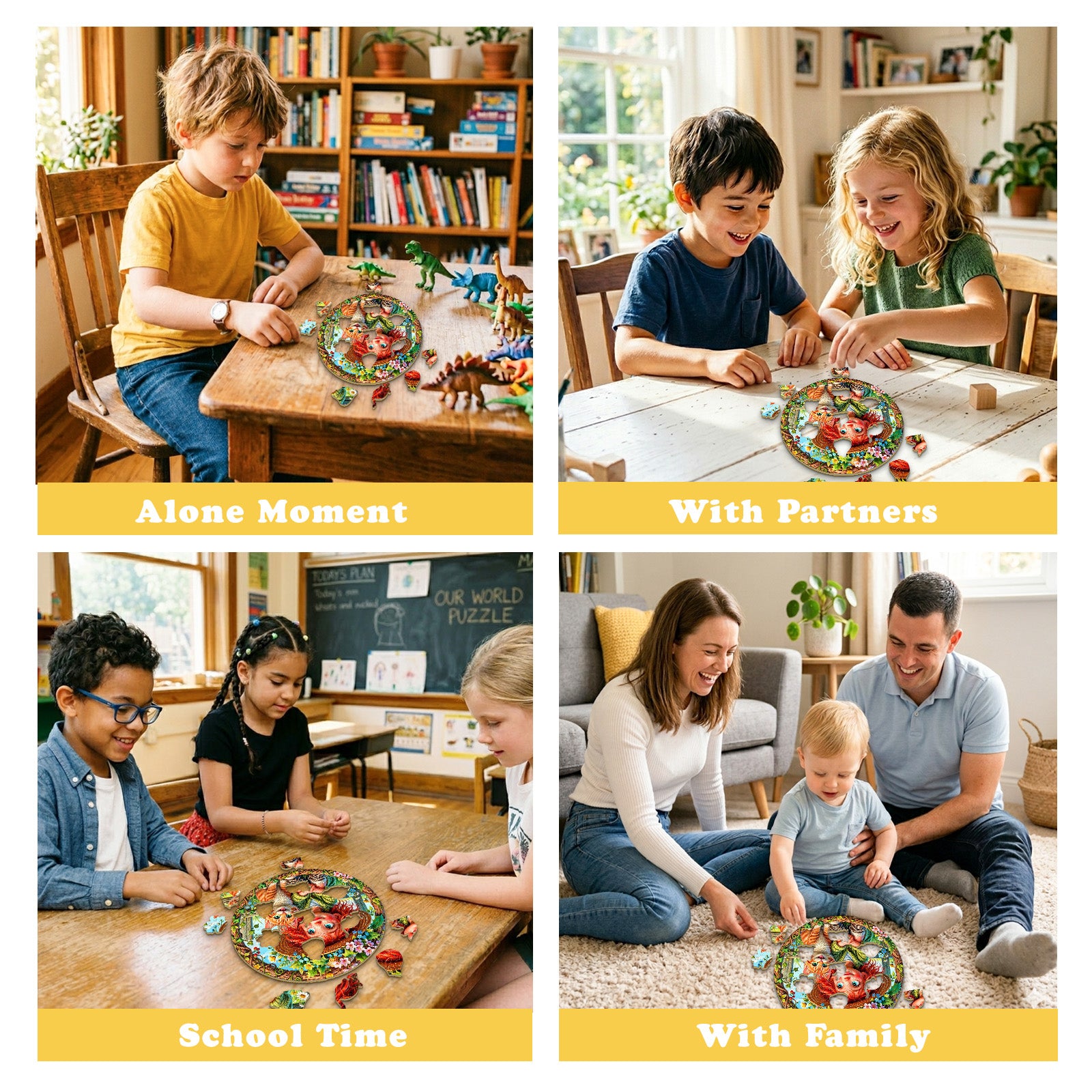 Spring Kitty Friends 50 Pieces Children Puzzles