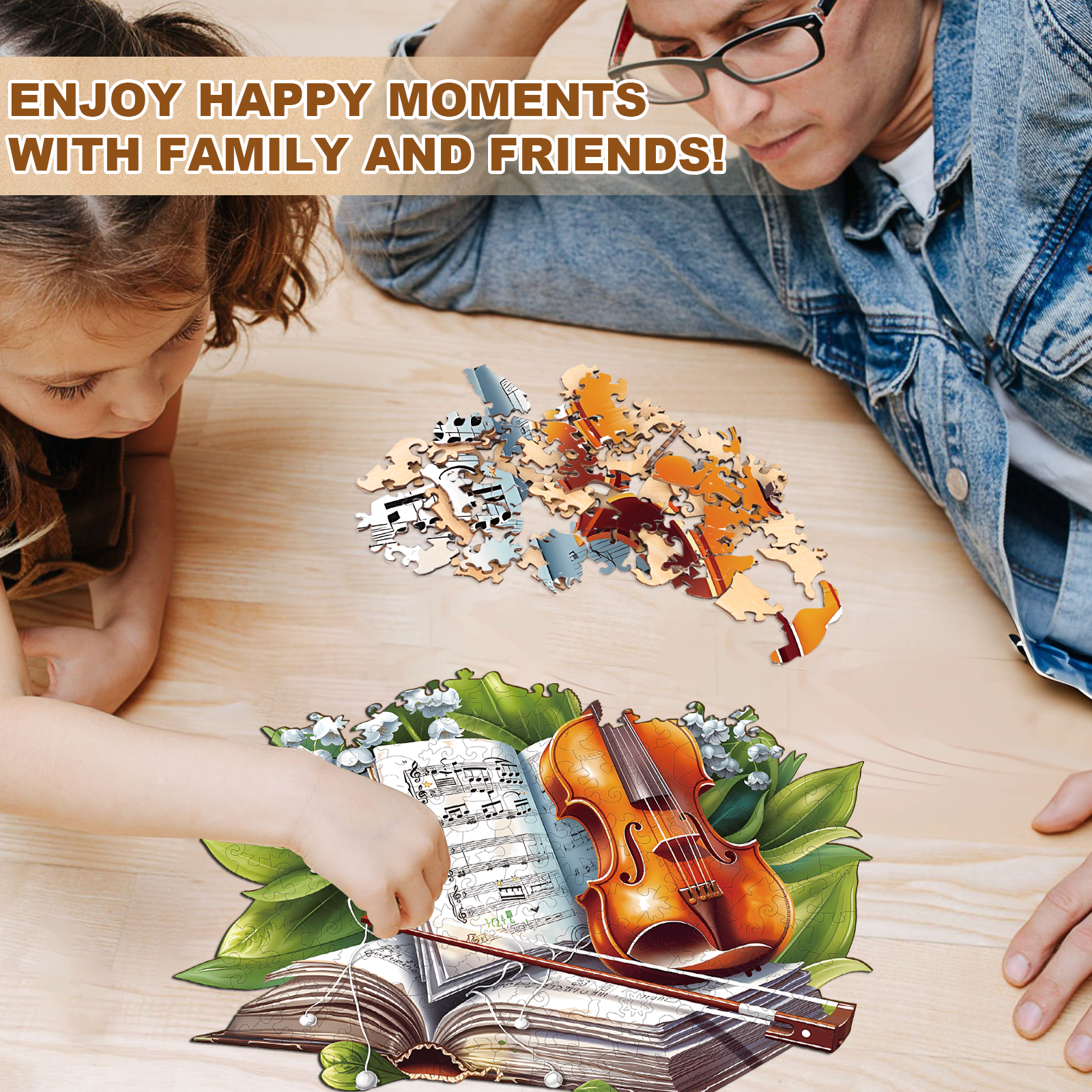 Violin and Verse Unique Wooden Puzzles - Aeekdook