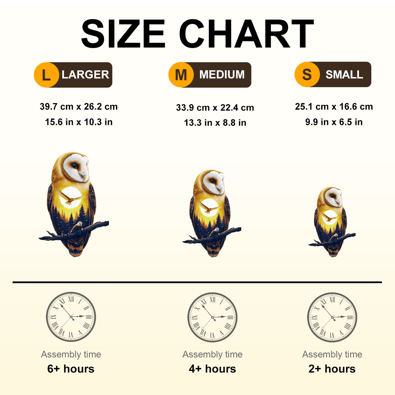 Moonlight Snow Owl Wooden Jigsaw Puzzles for Adults - Aeekdook