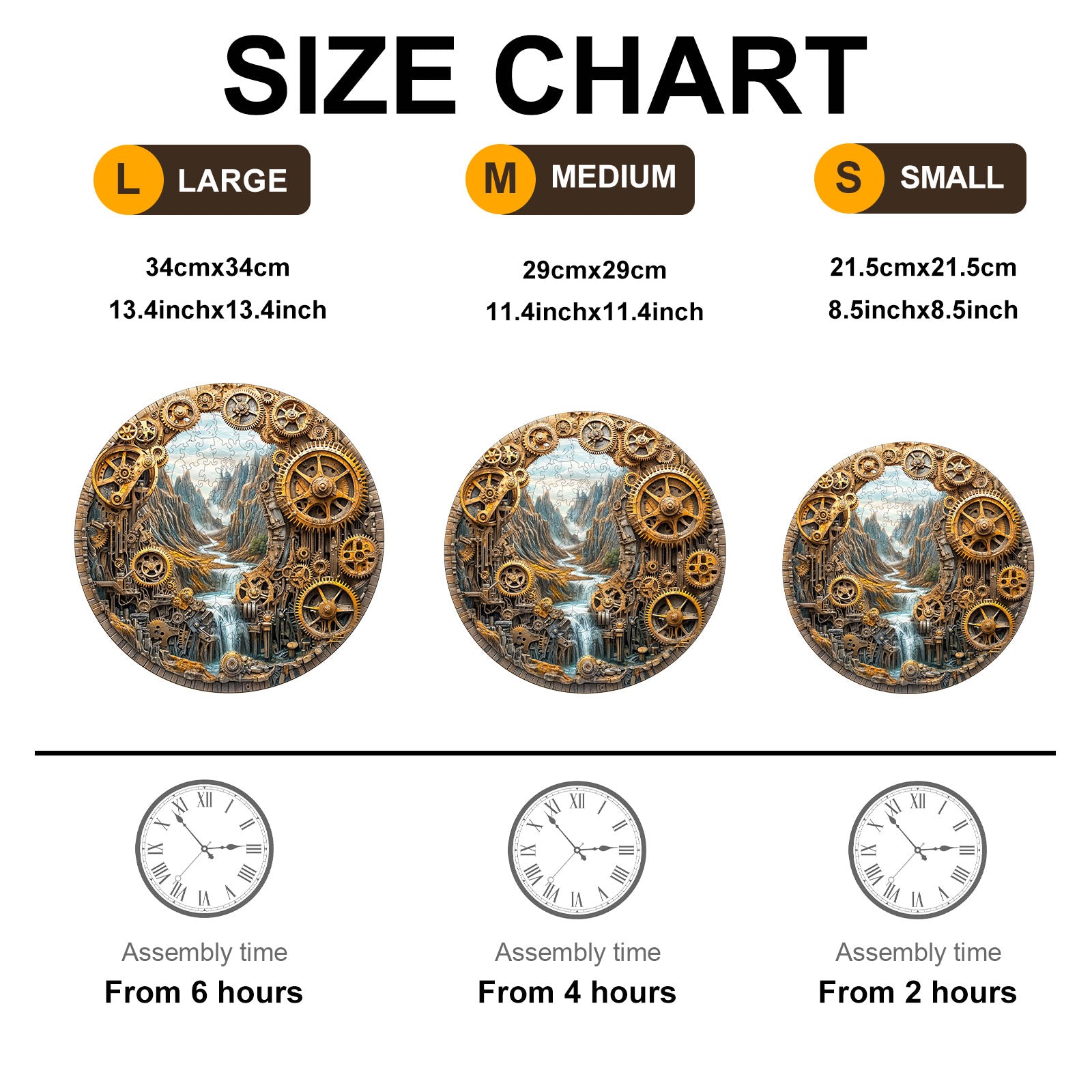 City of Machinery Wood Puzzle Steampunk Industrial - Aeekdook