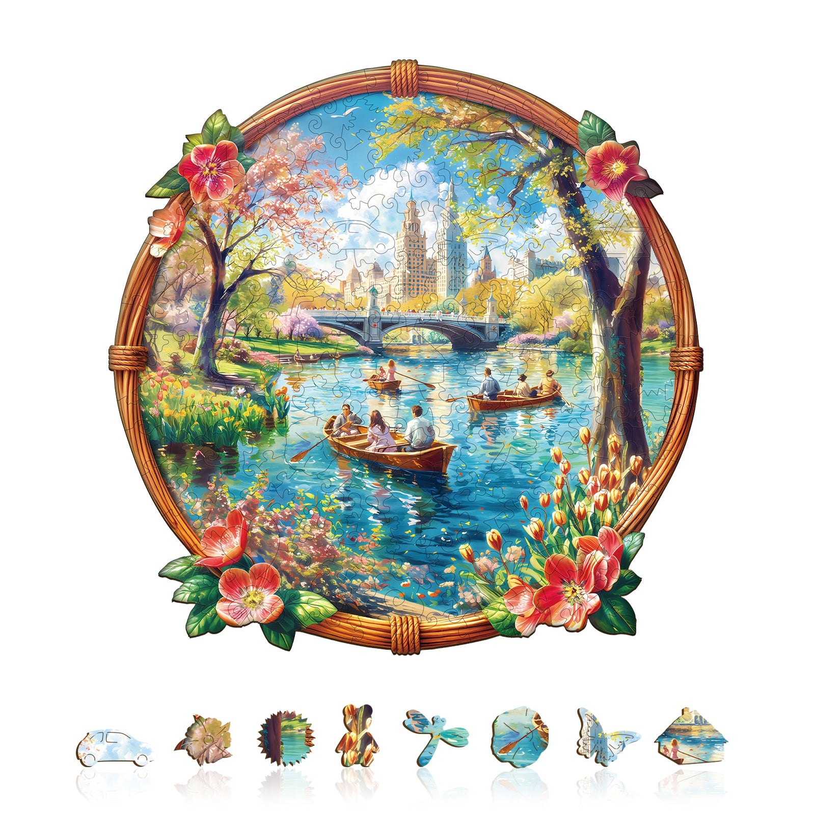 Lake View In Spring Wooden Puzzles for Adults - Aeekdook