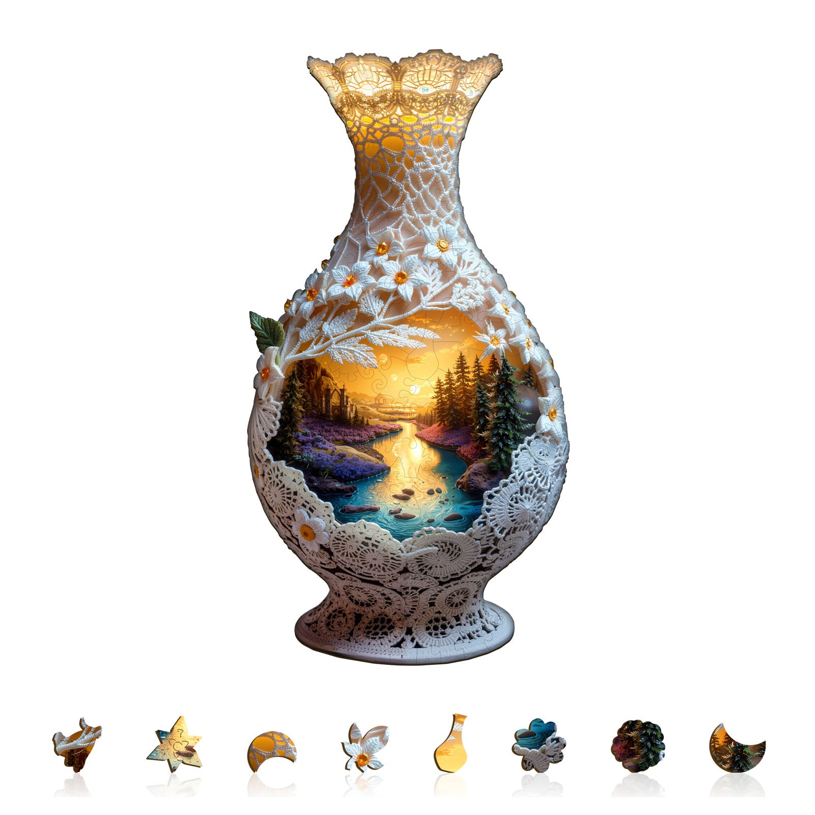 Woven Scenery Wooden Jigsaw Puzzles for Adults - Aeekdook
