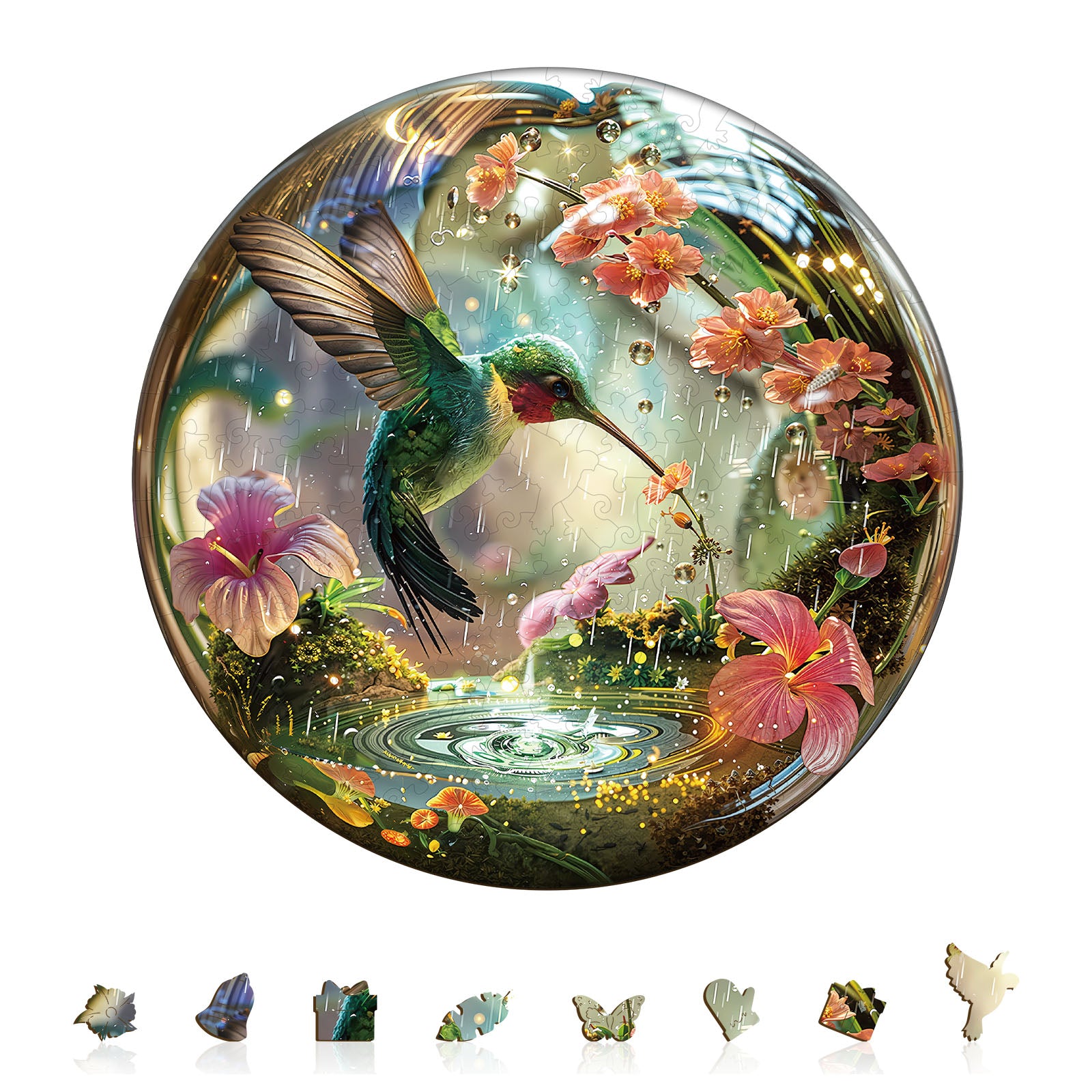 Hummy Raindrop Wooden Puzzles for Adults - Aeekdook