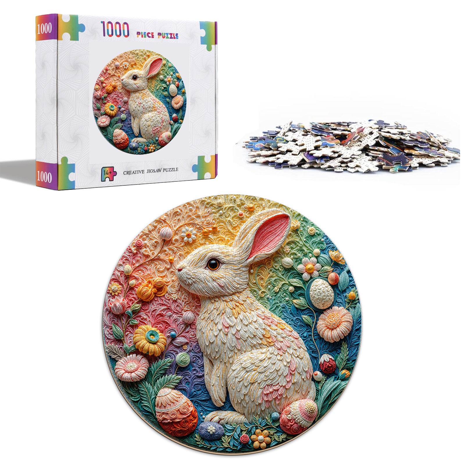 Embroidery Rabbit 1000 Piece Jigsaw Puzzles