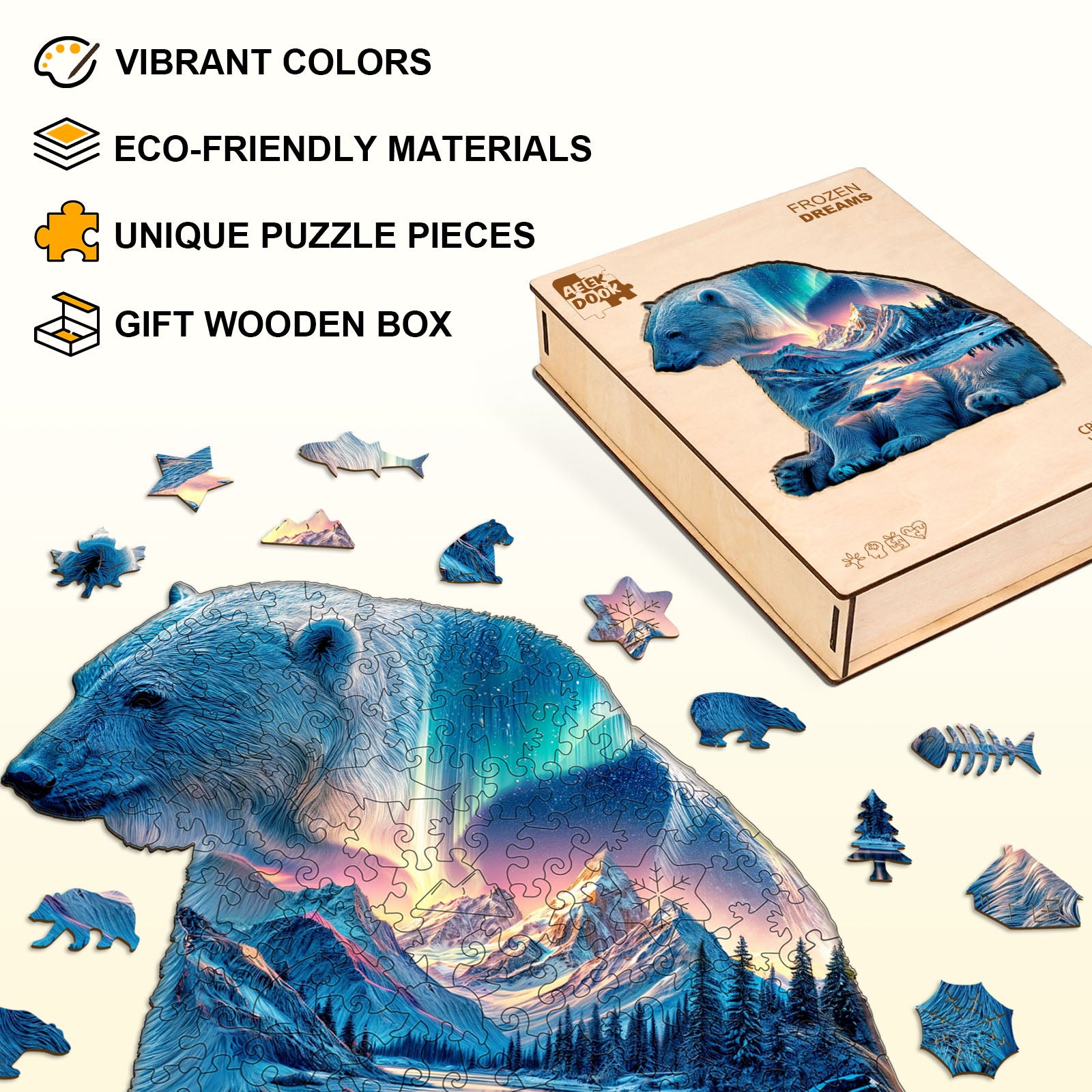 Frozen Dreams Wooden Jigsaw Puzzles - Aeekdook