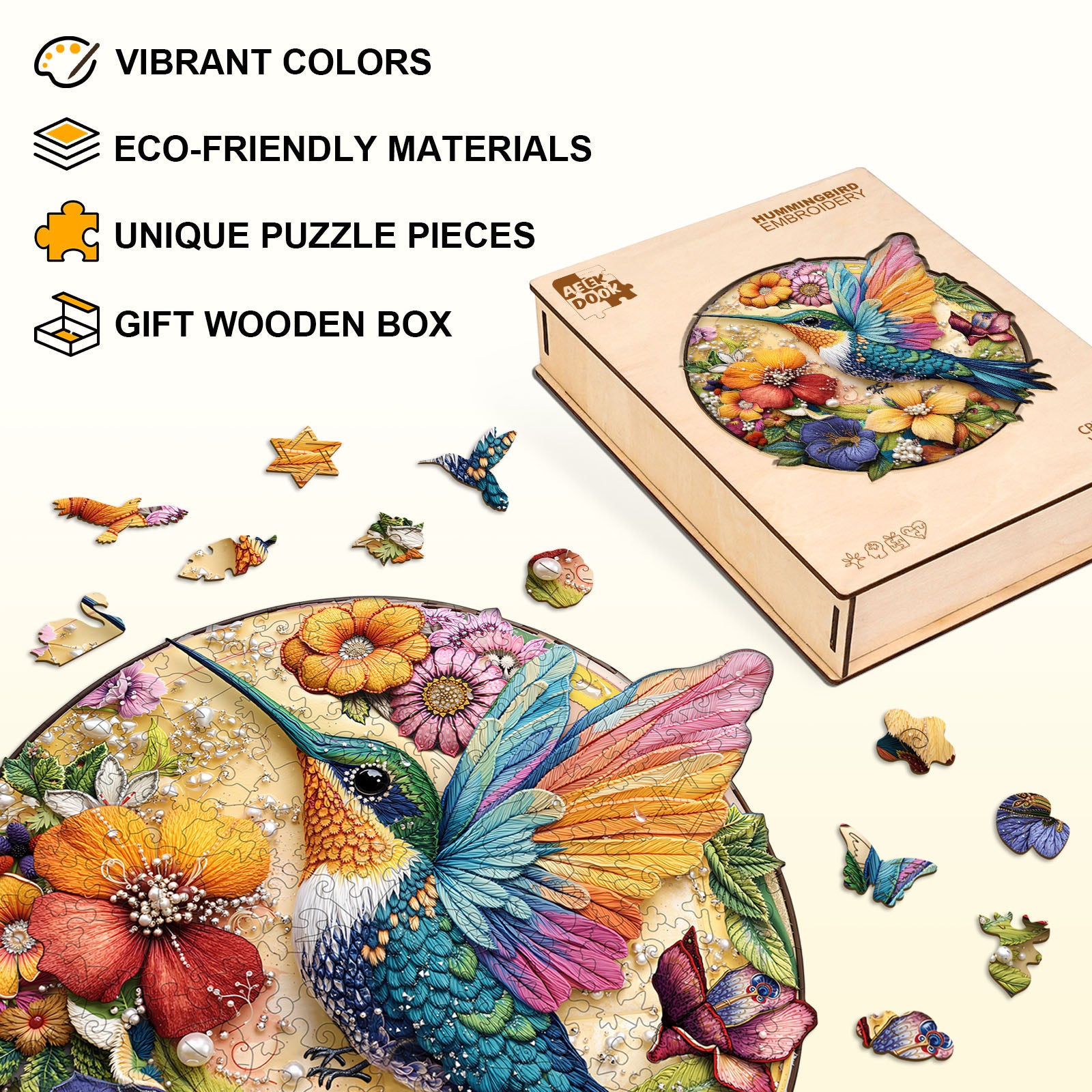 Hummingbird Wood Puzzles for Adults - Aeekdook