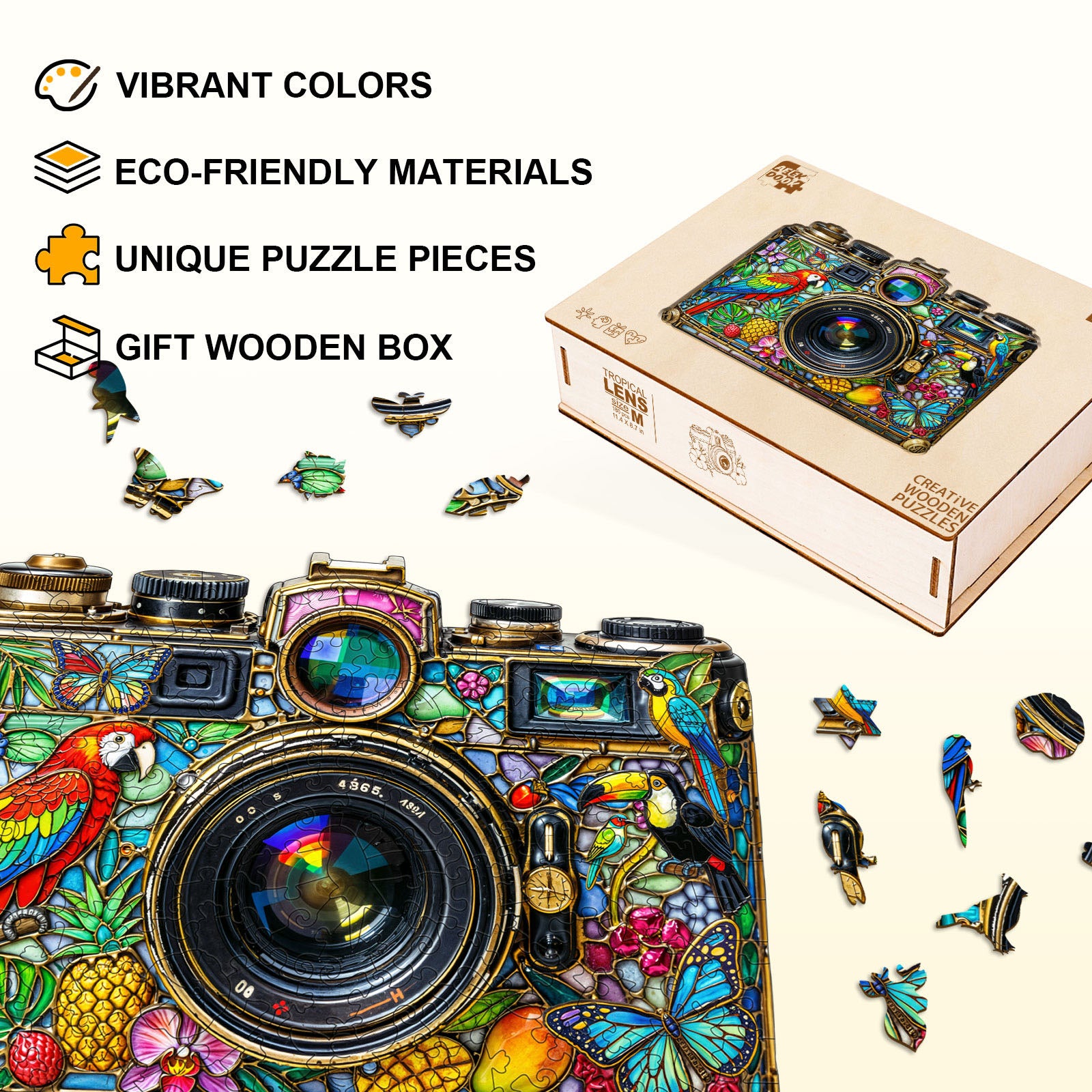 Tropical Lens Unique Wooden Puzzles