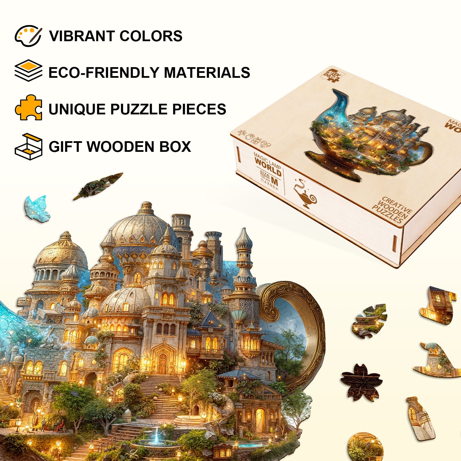 Enchanted Teapot Citadel Wooden Jigsaw Puzzles - Aeekdook