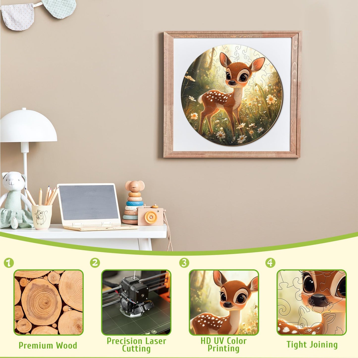 Cute Deer 50 Pieces Kids Puzzle