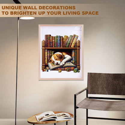 Bookshelf Beagle Dog