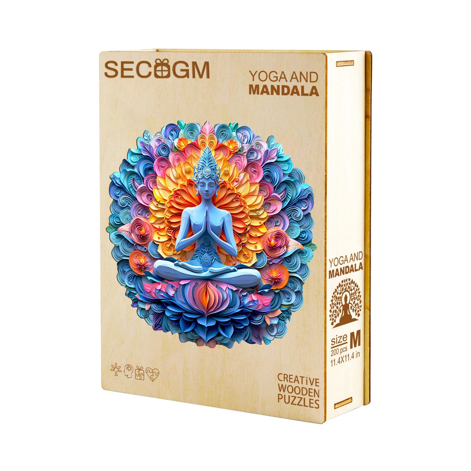 Mandala Yoga Wood Puzzle Meditation & Zen Gift - Aeekdook