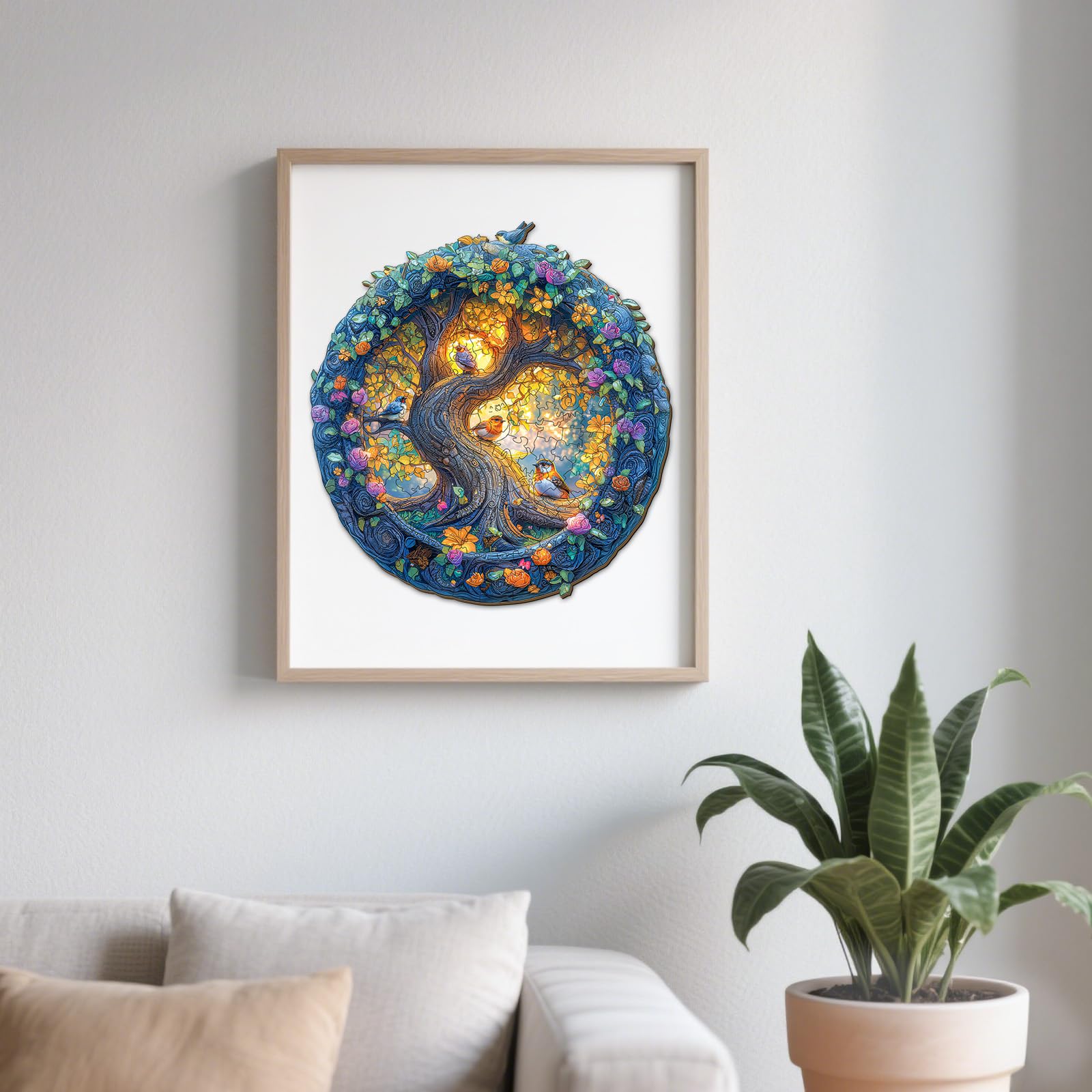 Jungle Bird Wood Puzzle for Adults Tropical Nature - Aeekdook