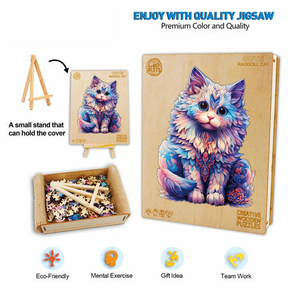 Ragdoll Cat Puzzle Wood Puzzles Adult